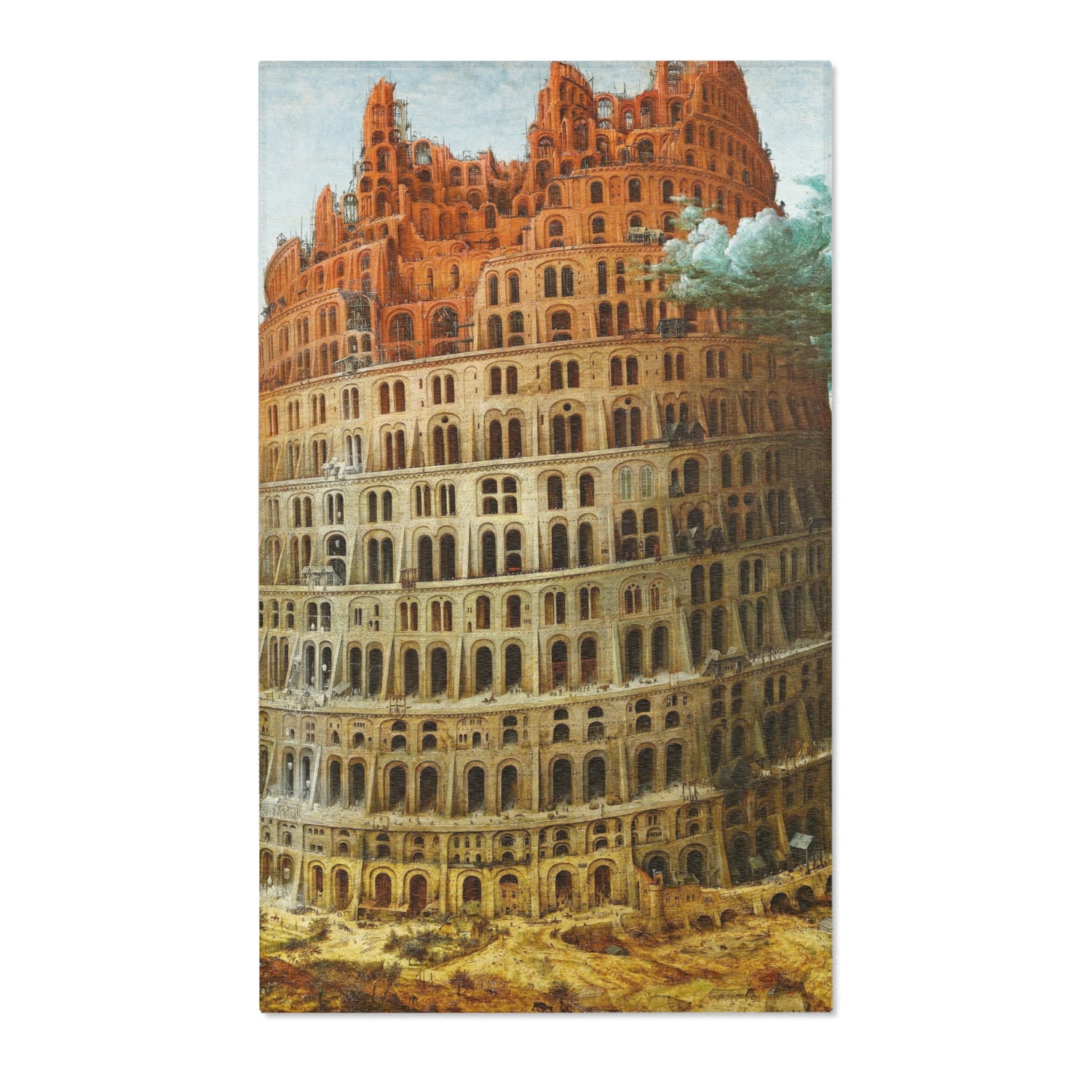 The Tower of Babel - Pieter Bruegel the Elder Area Rug