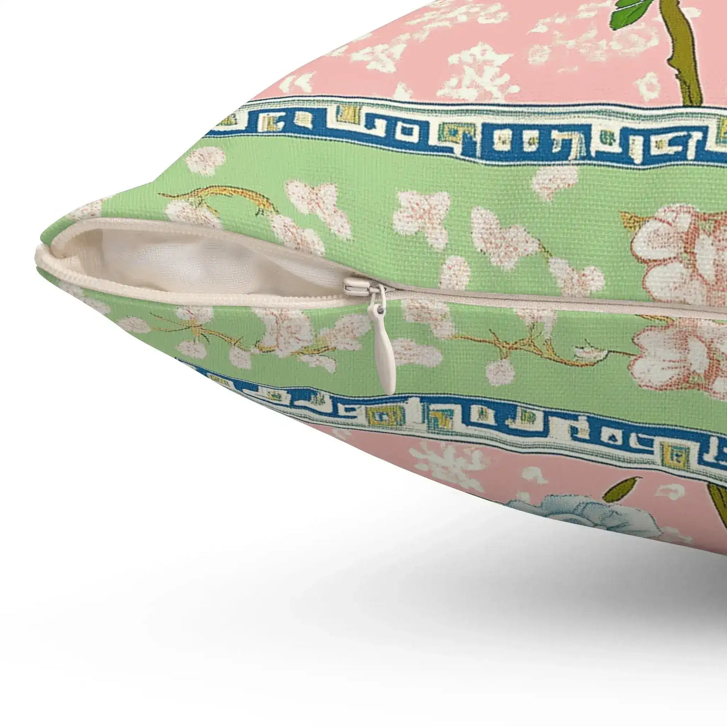 Chinoiserie Blossom Frame Throw Pillow
