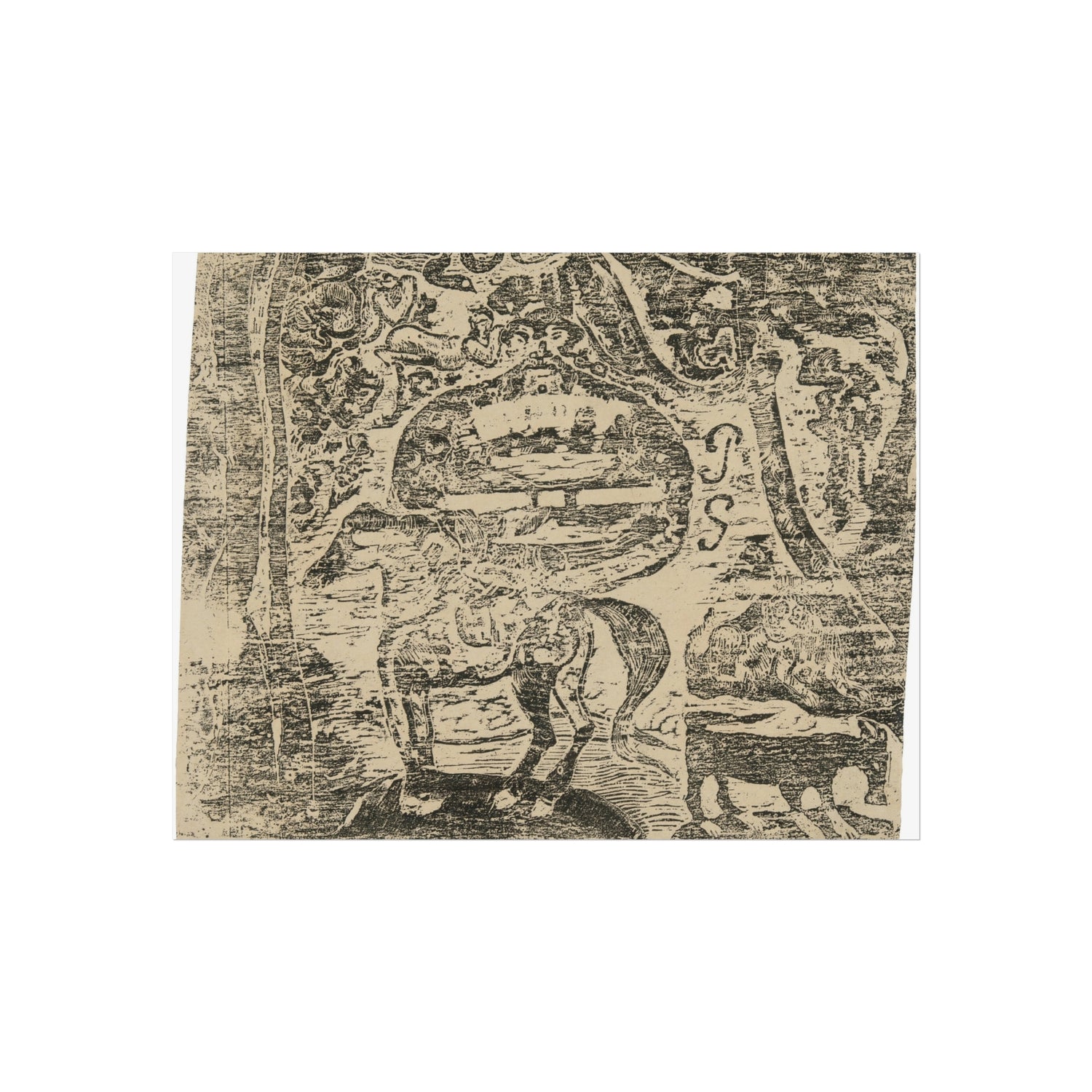 Paul Gauguin - Horse, with Other Animals and Ornaments | Fine Art Poster