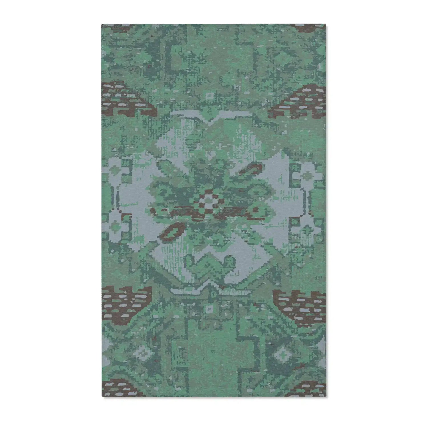 Teal Vintage Medallion Accent Rug
