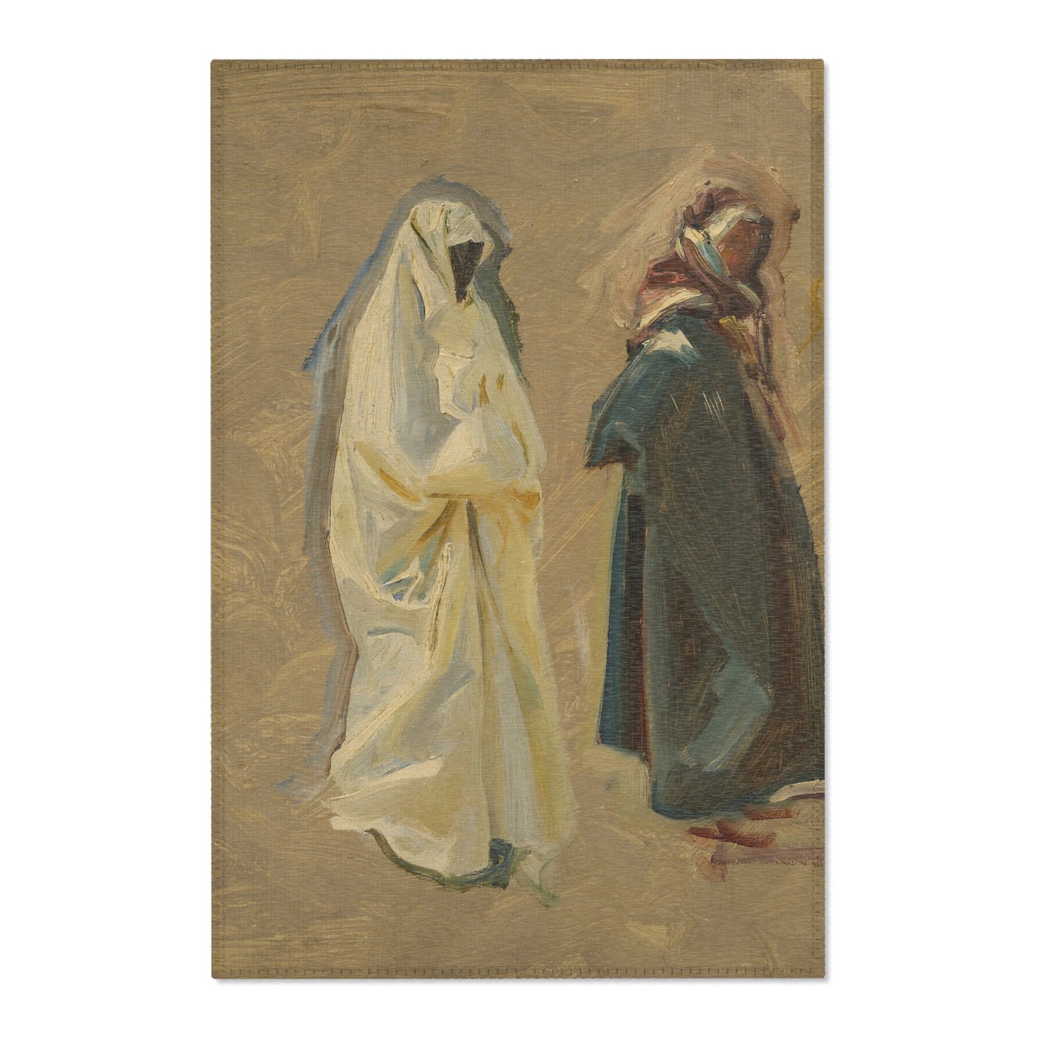 Study of Two Bedouins - John Singer Sargent Area Rug