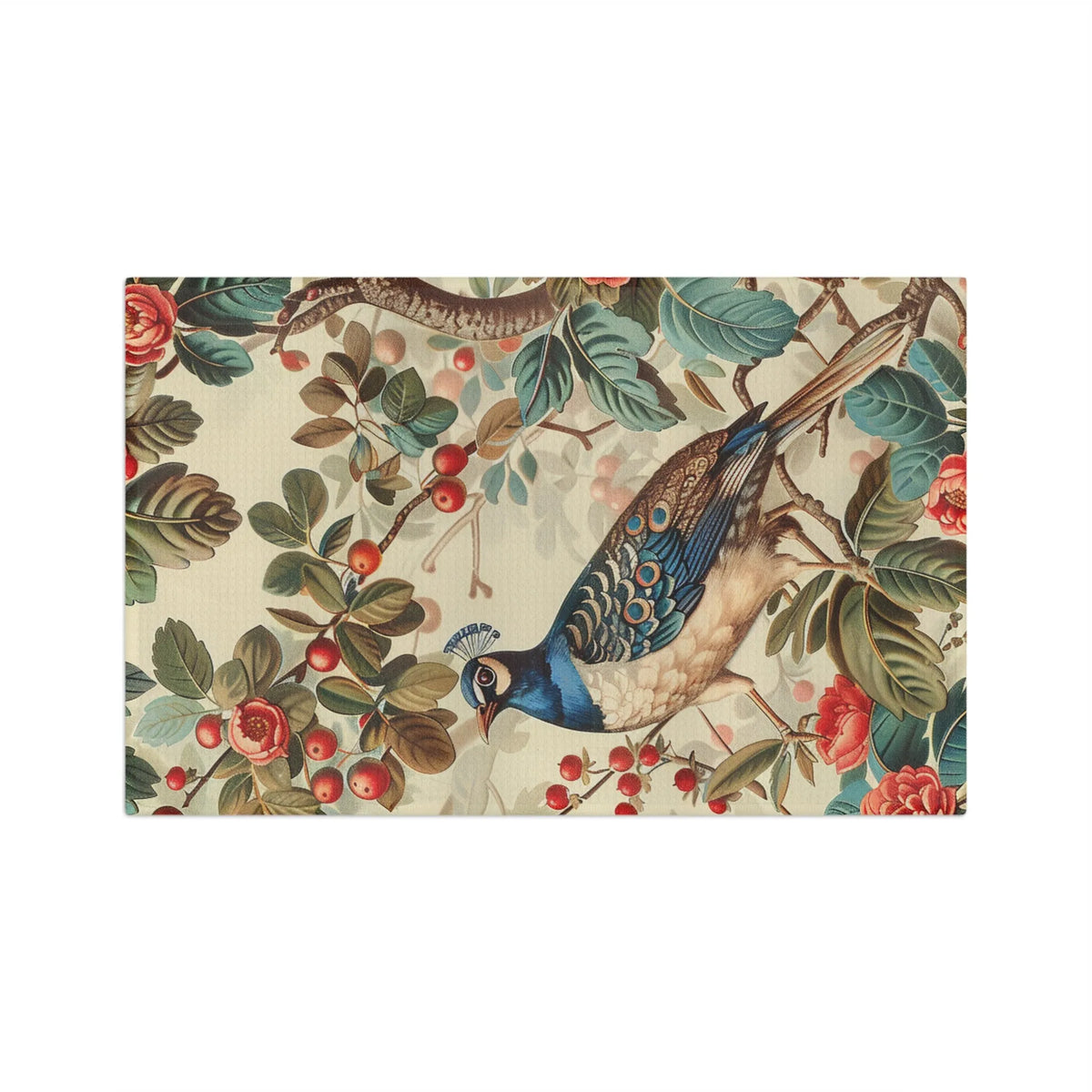 Blissful Cherry Bird Tea Towel