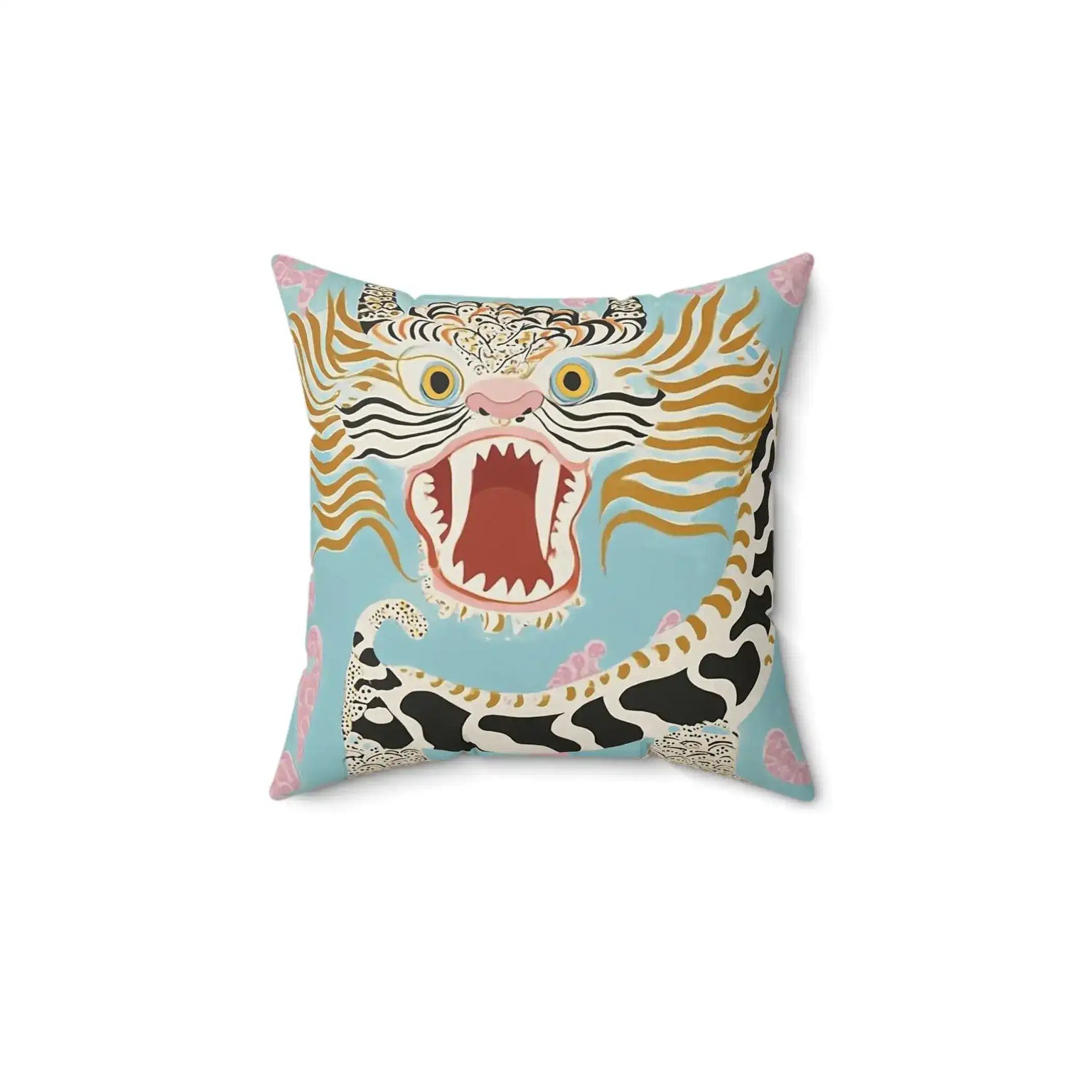 Majestic Tiger Design Throw Pillow