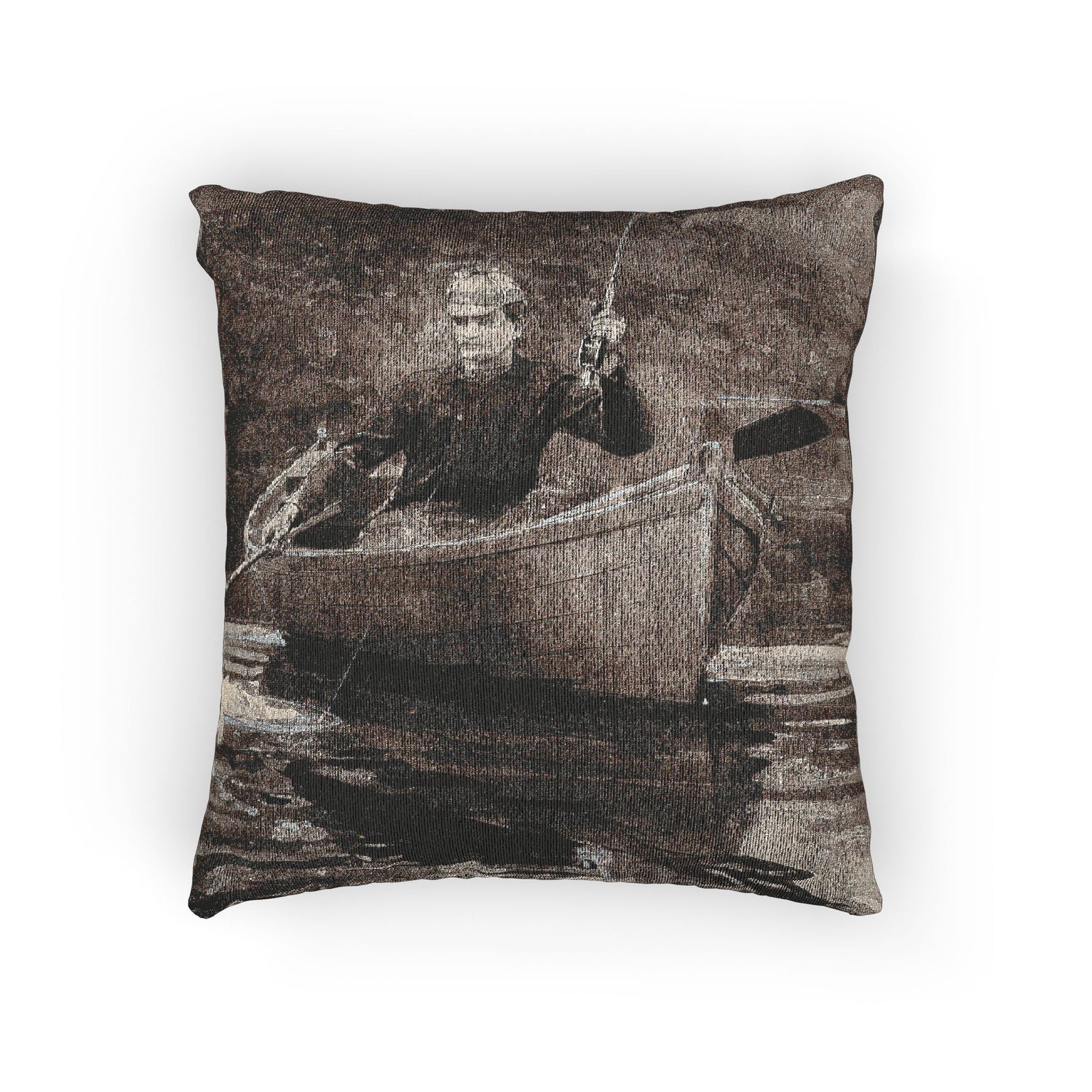 Winslow Homer - Netting the Fish | Woven Pillow