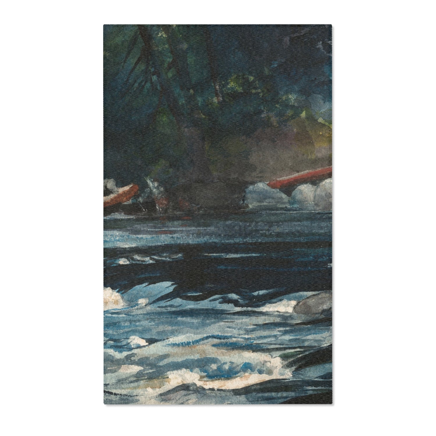 The Rapids, Hudson River, Adirondacks - Winslow Homer Area Rug