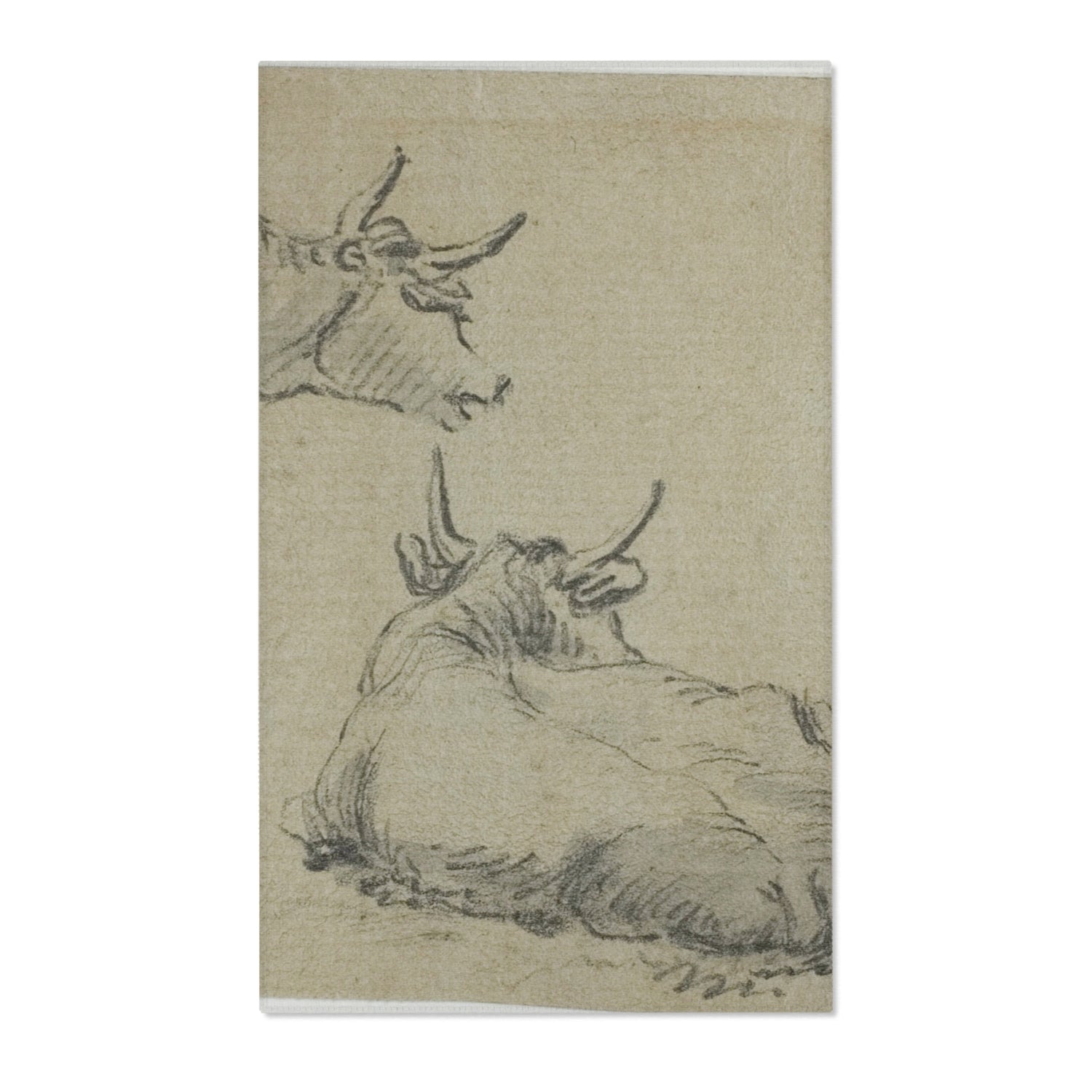 Three Sketches of Cows - Aelbert Cuyp Area Rug