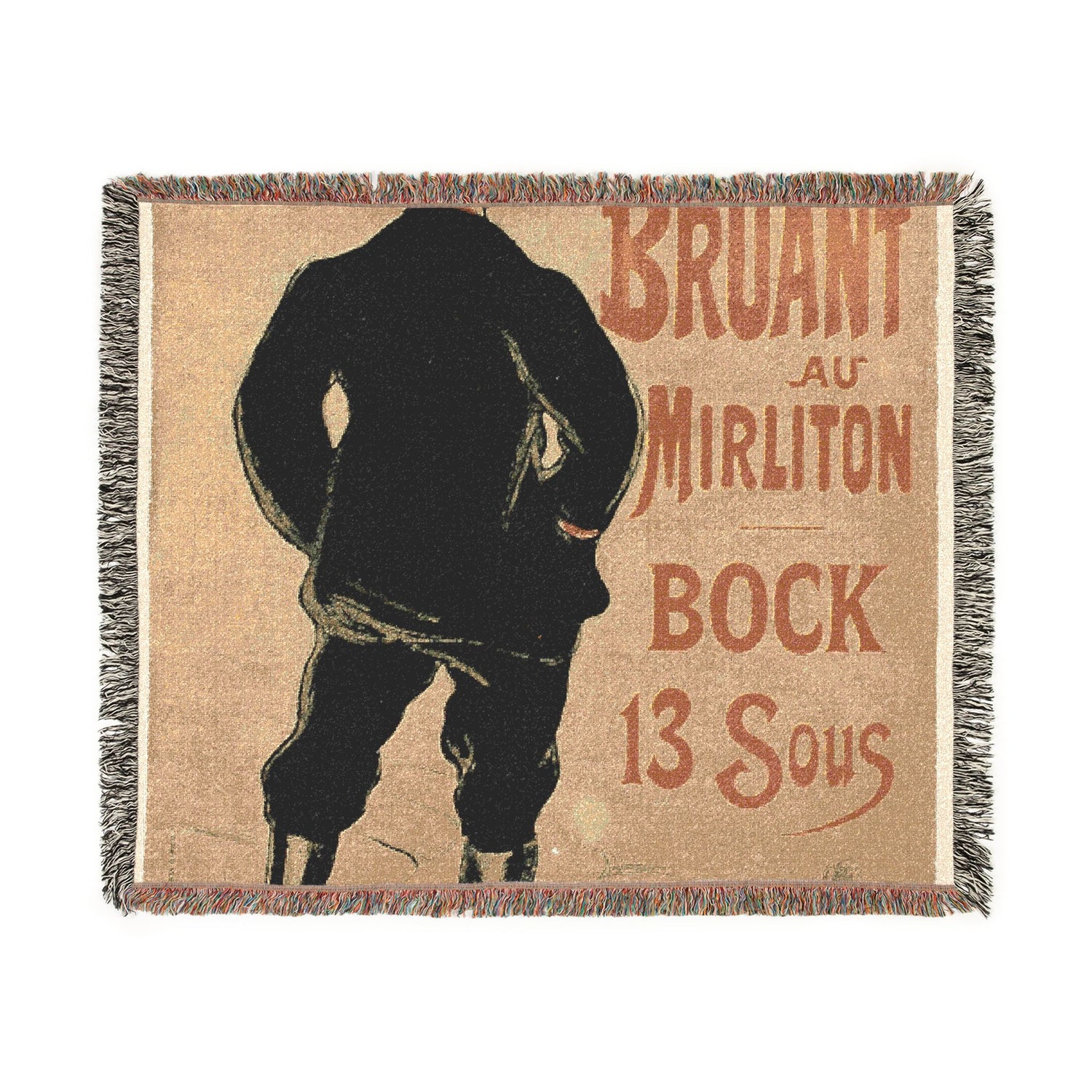 Aristide Bruant Red Scarf - Henri de Toulouse-Lautrec Tapestry Blanket