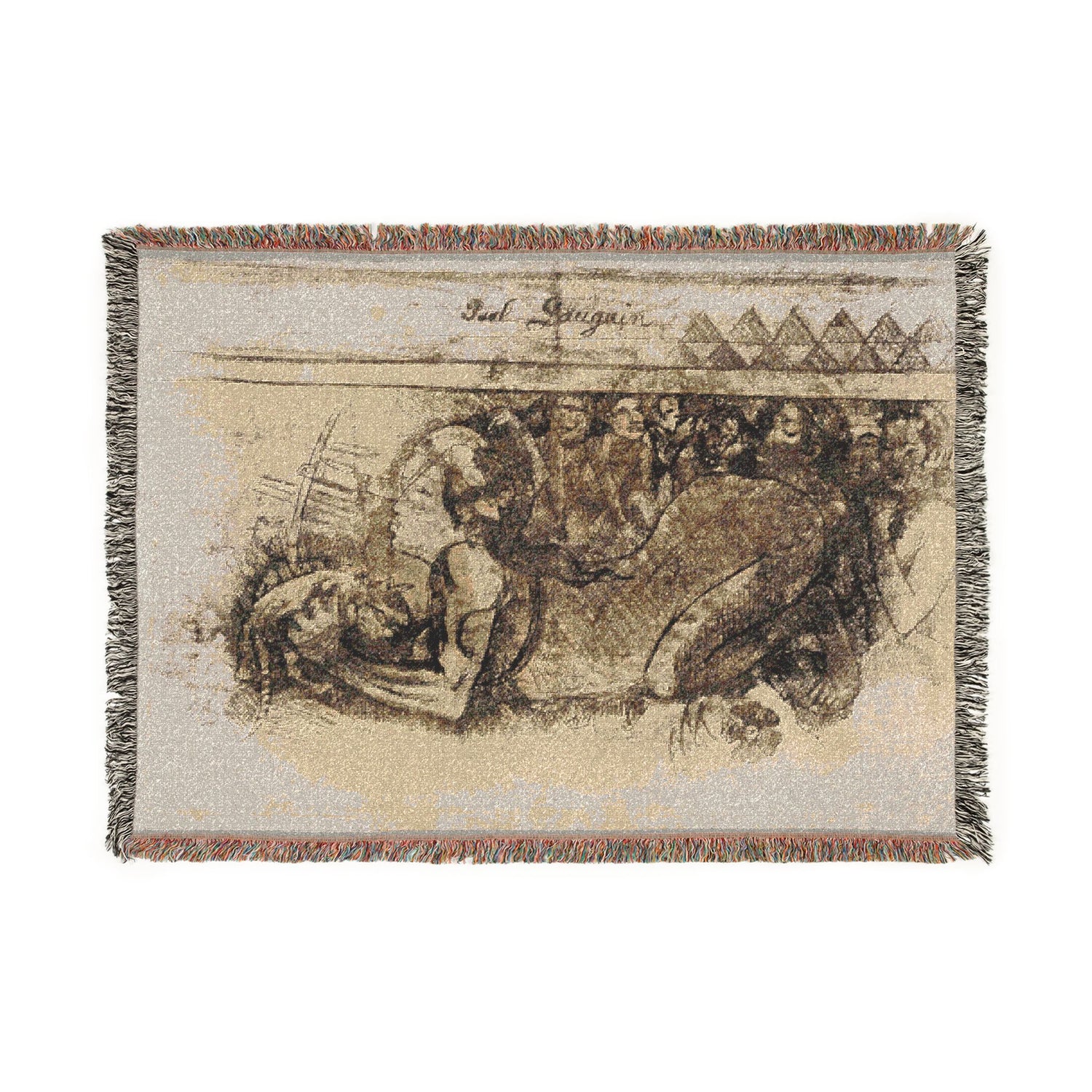Woman with a Cat - Paul Gauguin Tapestry Blanket