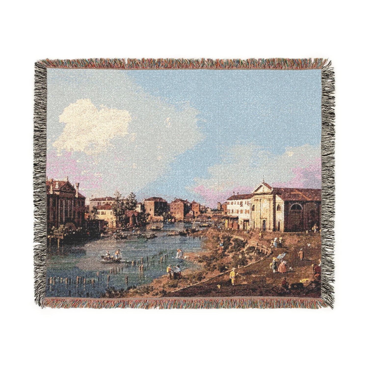Vue de Dolo - Canaletto Tapestry Blanket