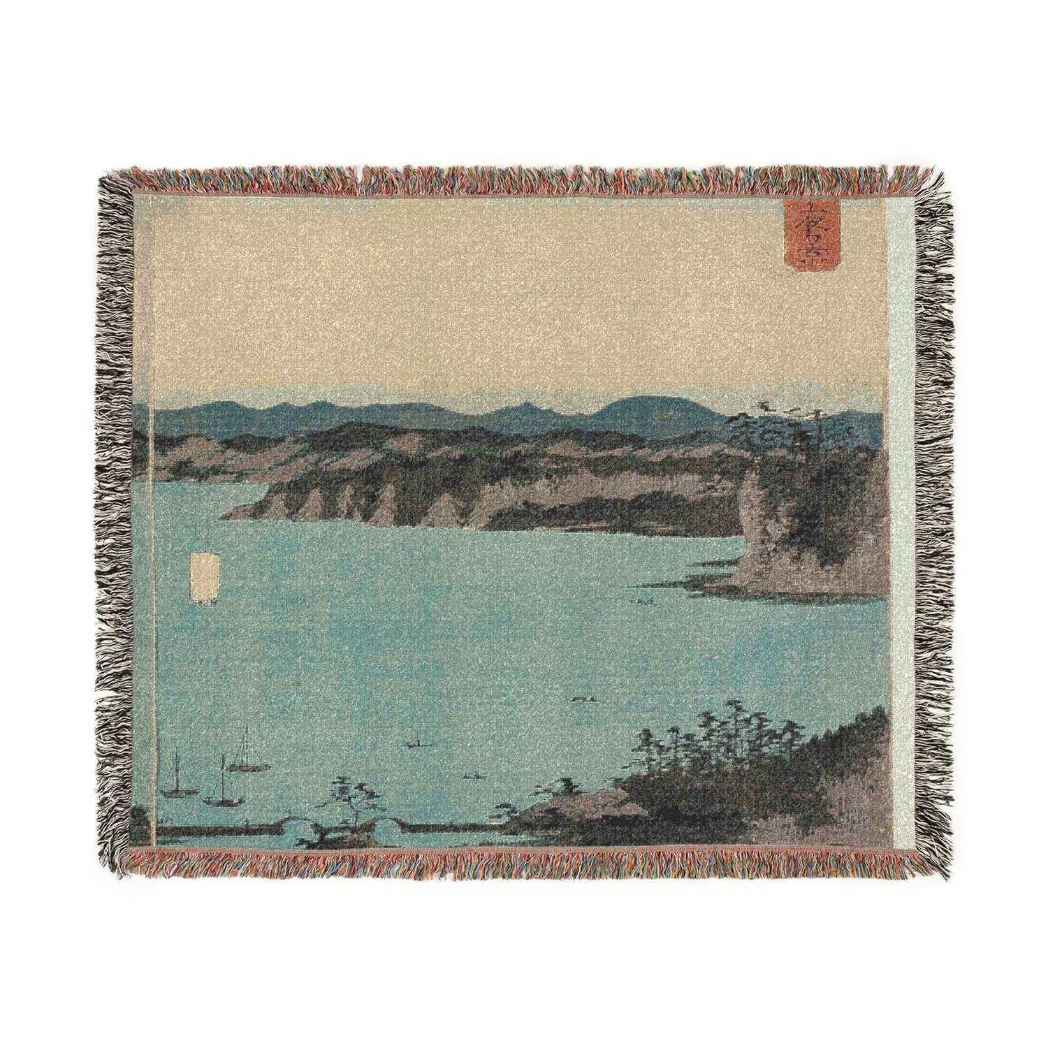 Full Moon on Kanazawa - Utagawa Hiroshige Tapestry Blanket