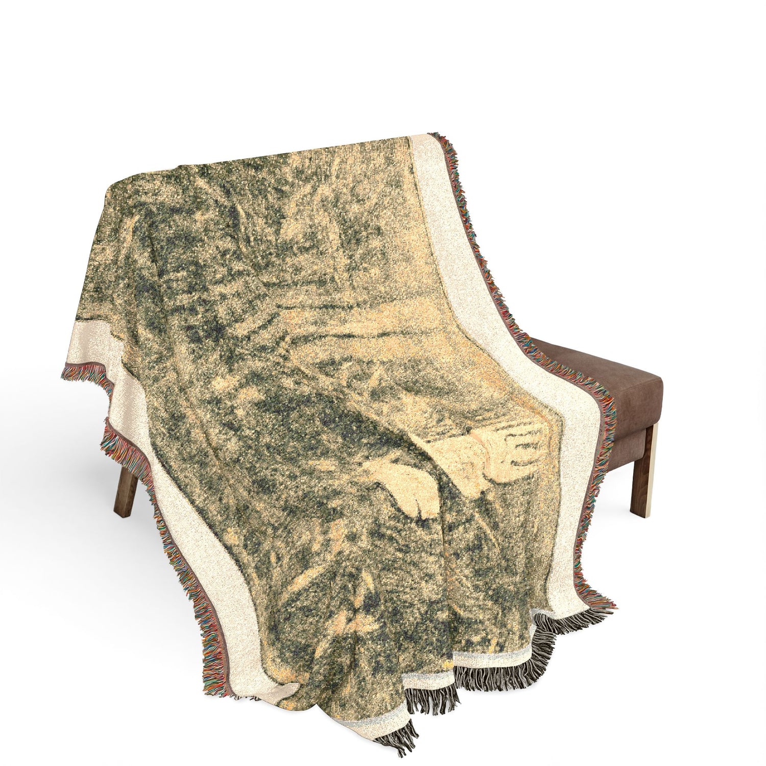 Noa Noa: The Devil Speaks (Mahna No Varua Ino) (recto) Woven Throw Blanket
