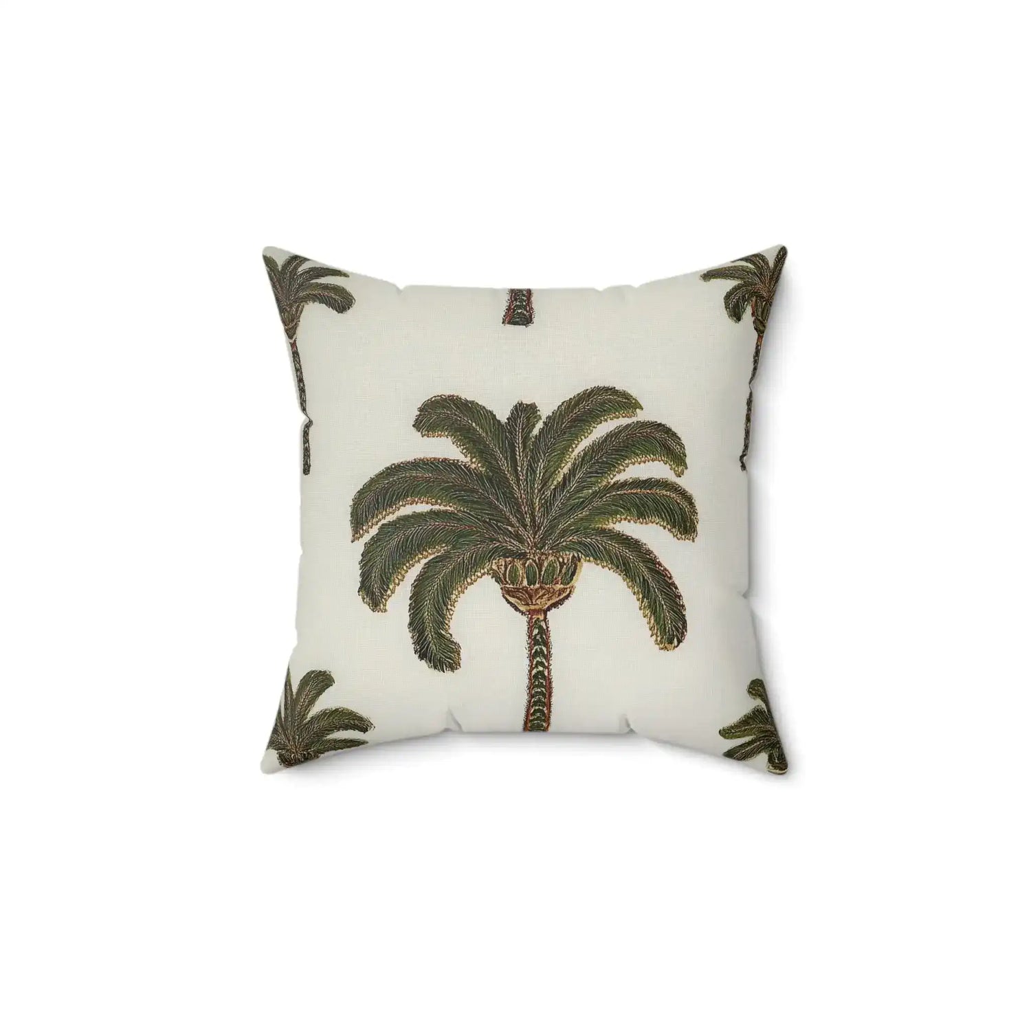 Embroidered Palms Throw Pillow
