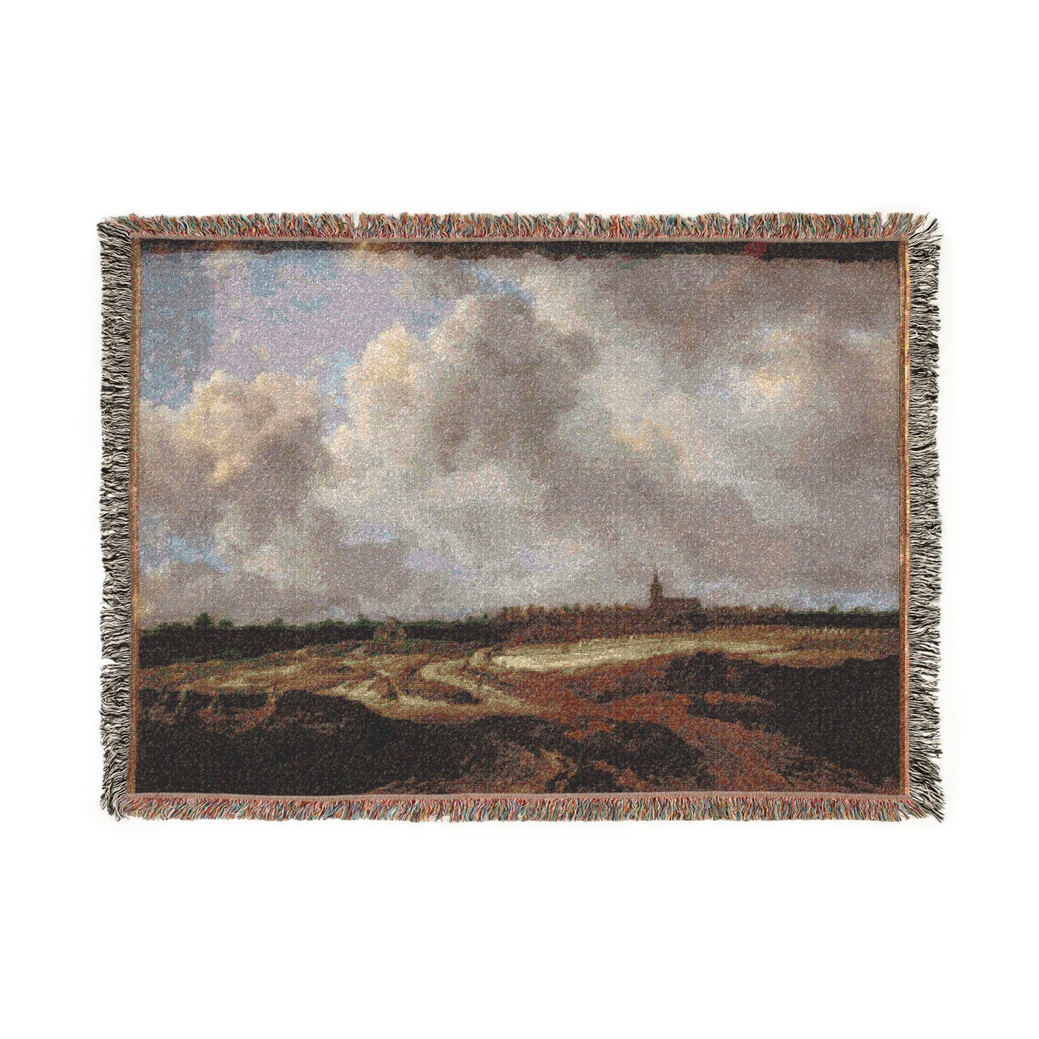 A Forest Village behind the Dunes - Jacob van Ruisdael Tapestry Blanket