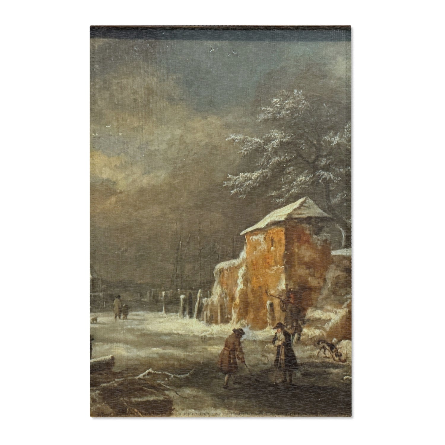 Winter Landscape - Jacob van Ruisdael Area Rug