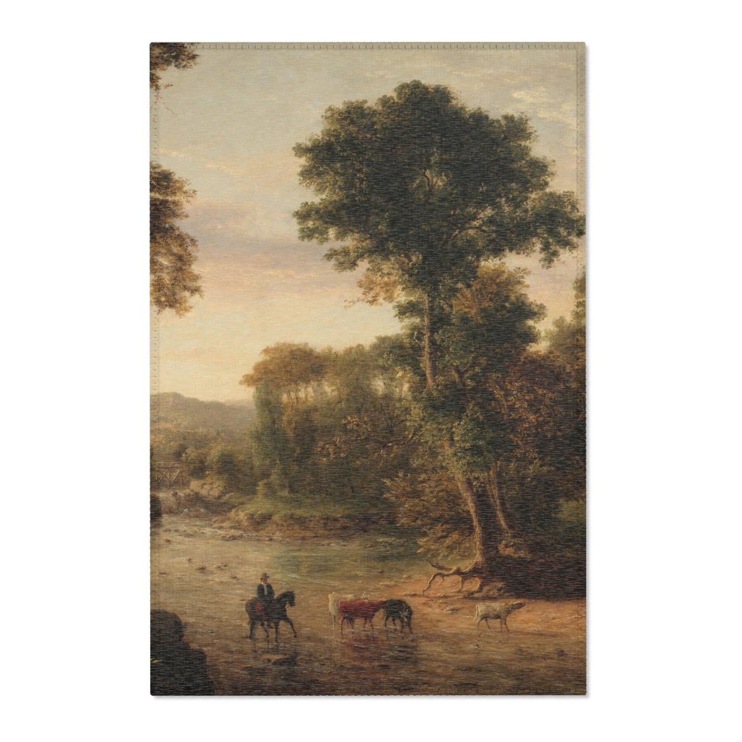Crossing the Ford - George Inness Area Rug