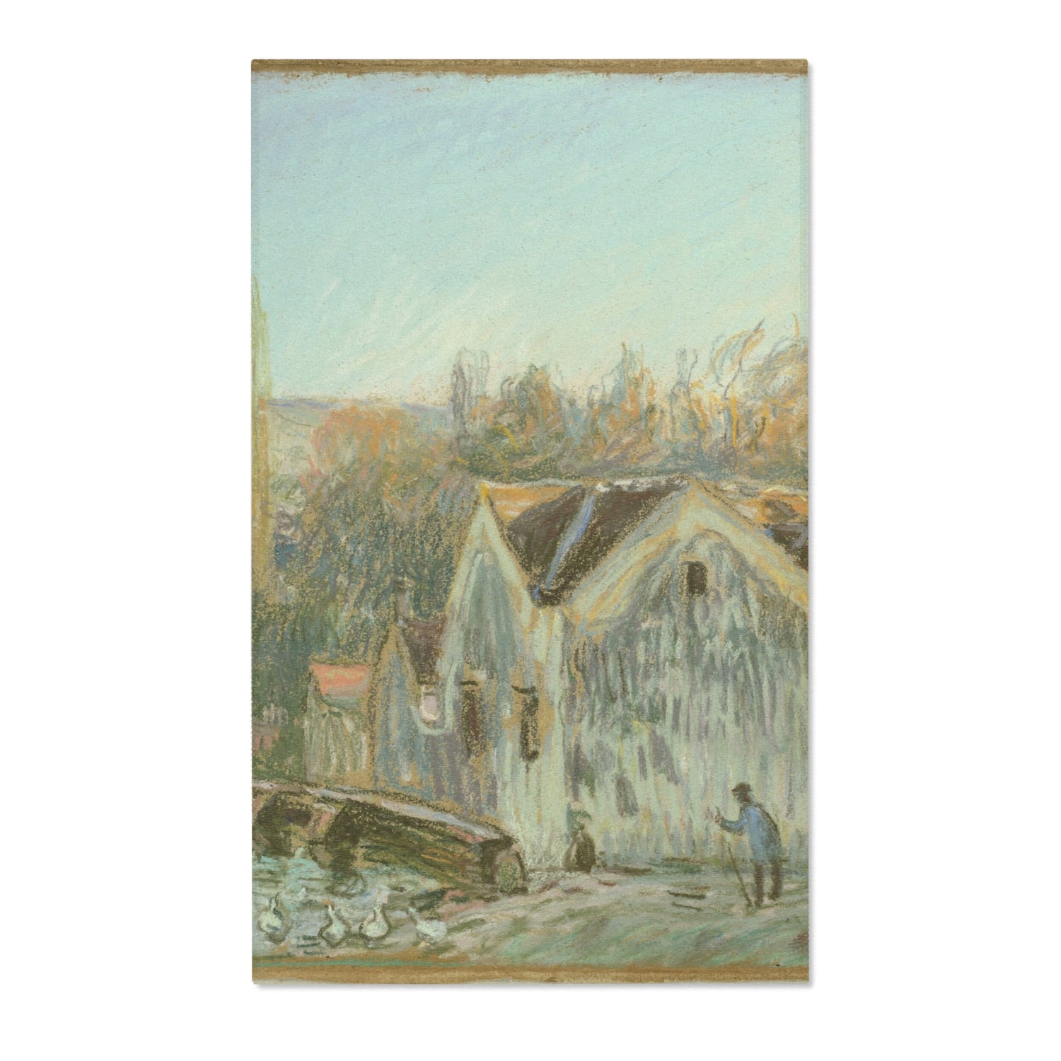 A Corner of Moret-sur-Loing - Alfred Sisley Area Rug