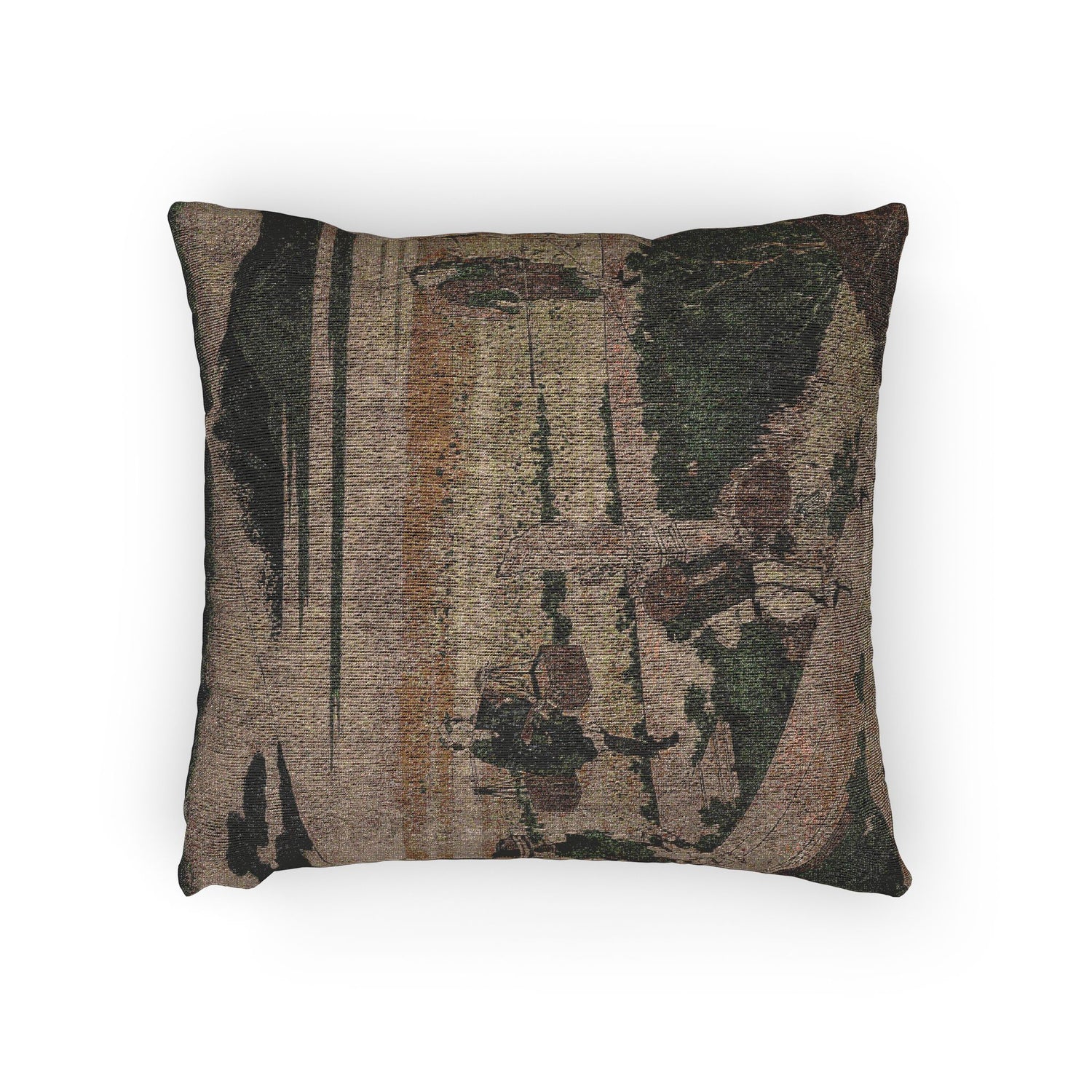 Mount Fuji Travellers by a Bridge - Katsushika Hokusai Pillow