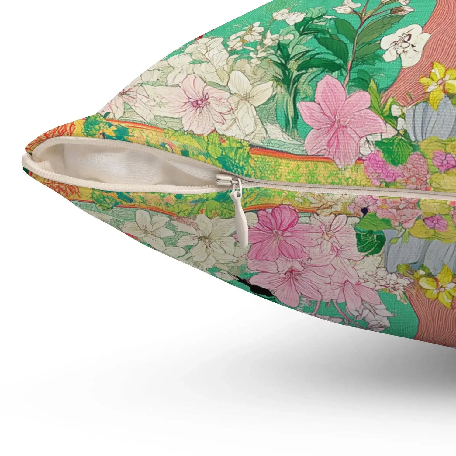 Songbird Blossom Tree Throw Pillow