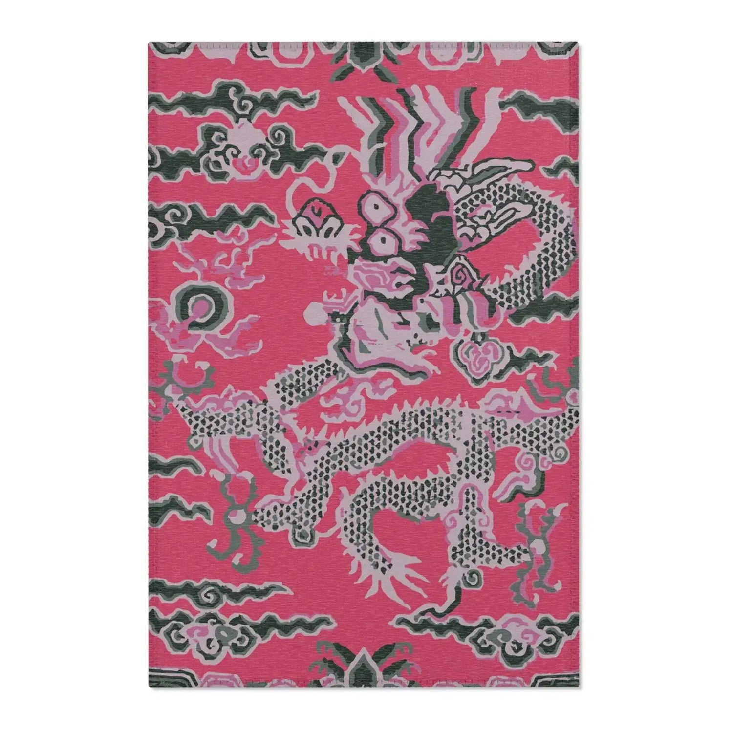 Crimson Imperial Dragon Accent Rug