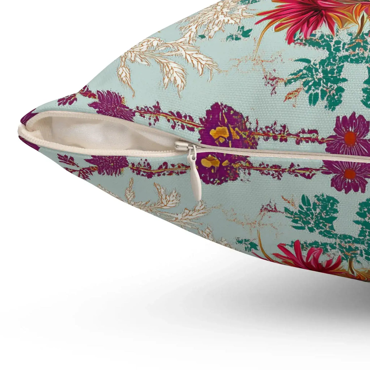 Orchid Oasis Palm Throw Pillow