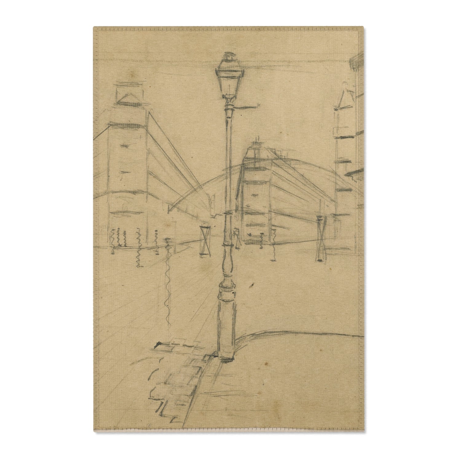 Study for Paris Street; Rainy Day - Gustave Caillebotte Area Rug