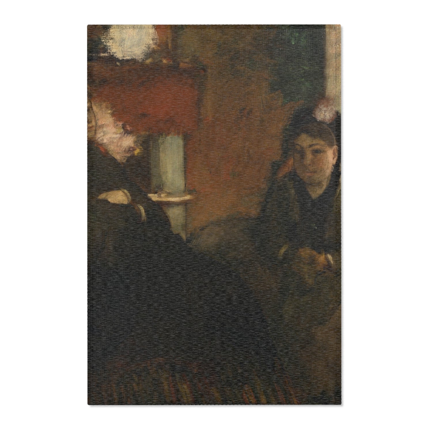 Portrait of Mme Lisle and Mme Loubens - Hilaire Germain Edgar Degas Area Rug