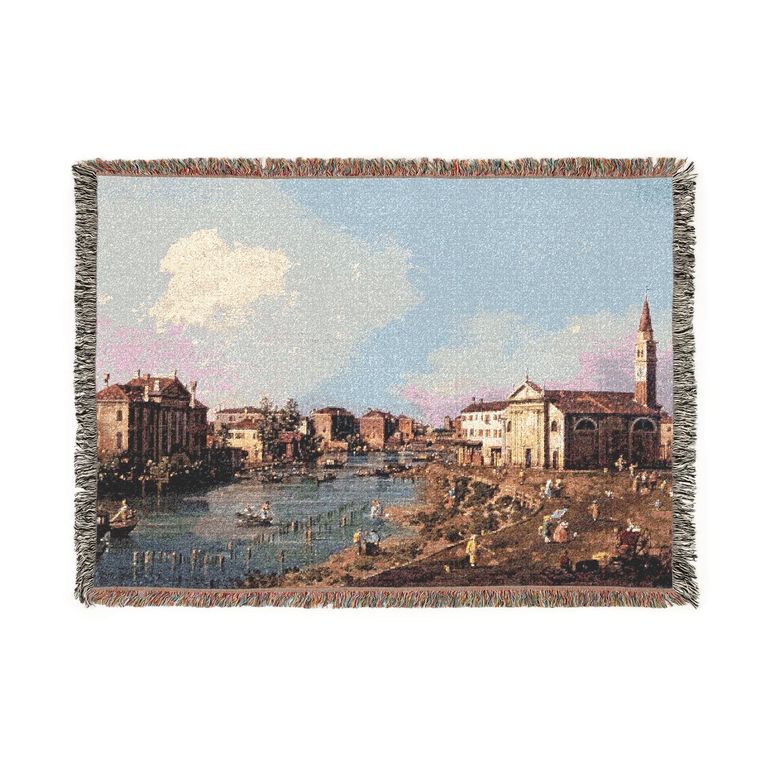 Vue de Dolo - Canaletto Tapestry Blanket