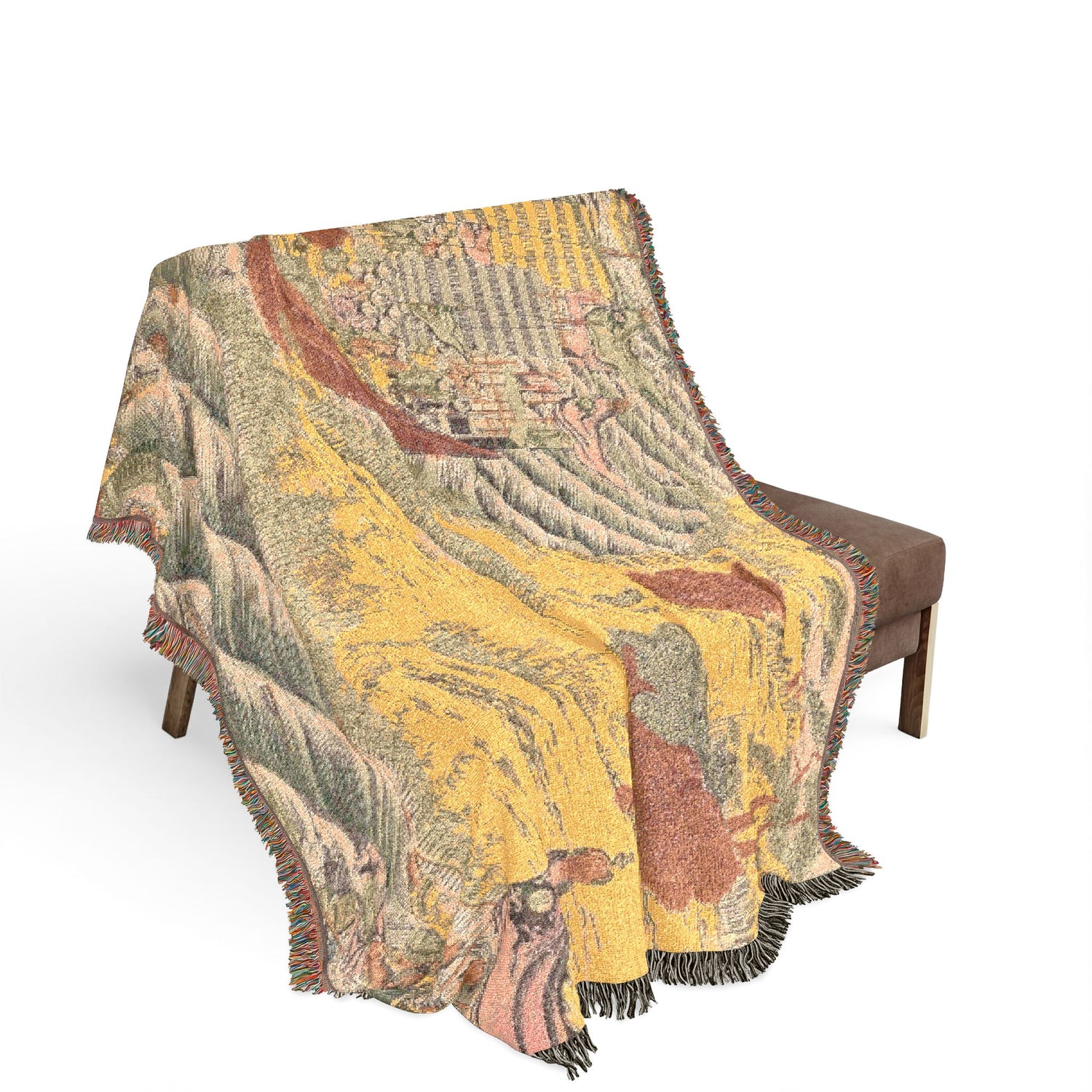 The Fierce Battle of Red Cliff Woven Throw Blanket