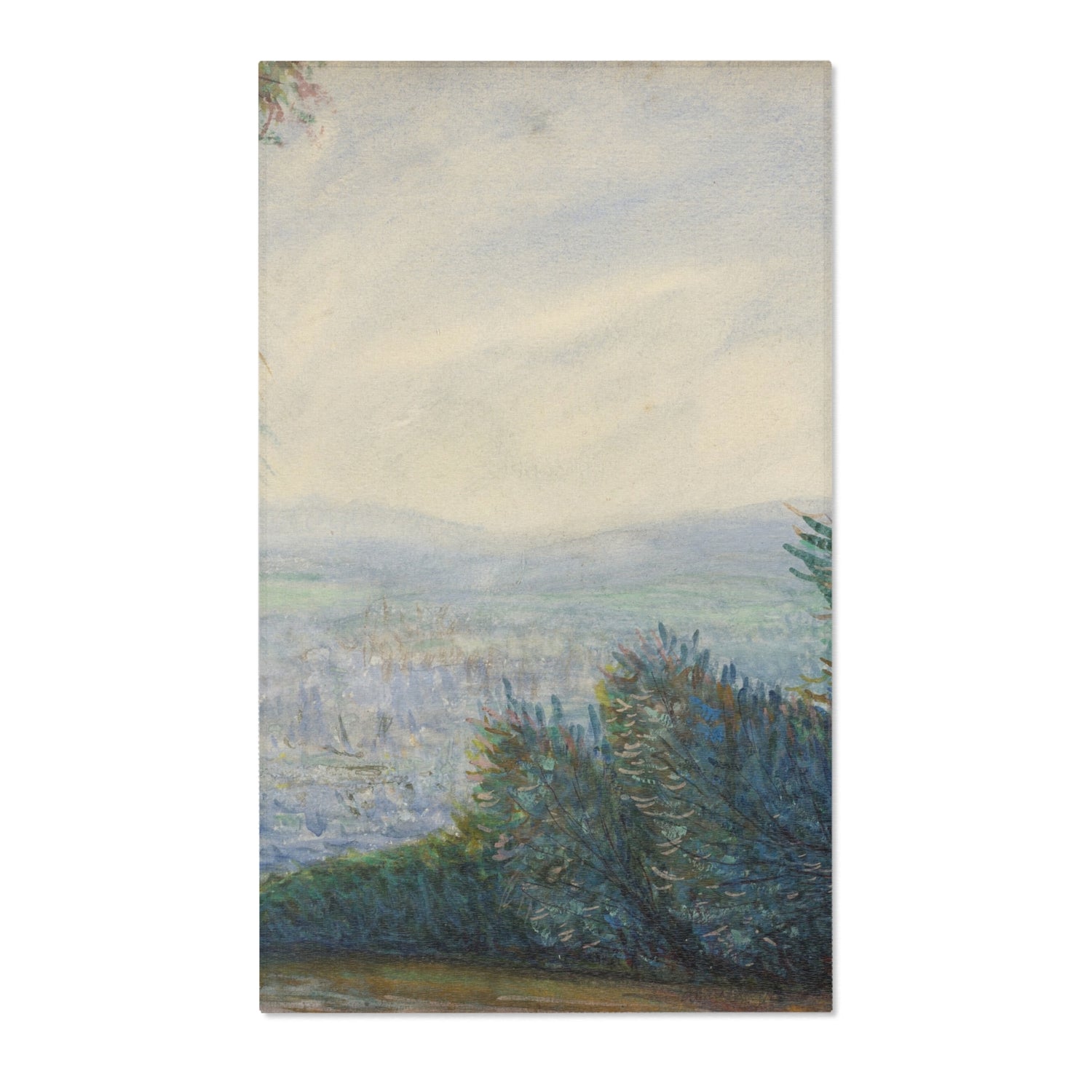 The Auvers Valley on the Oise River - Pierre-Auguste Renoir Area Rug