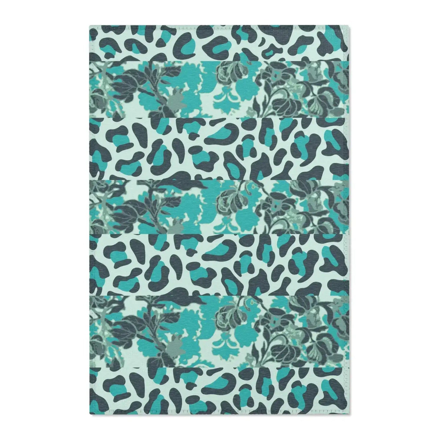 Teal Tempest Clash Accent Rug