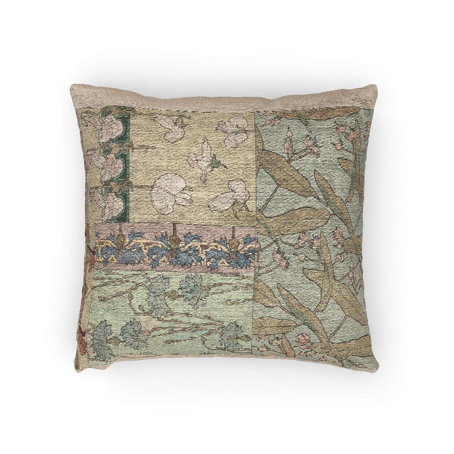Sweet Peas - Alphonse Mucha Pillow