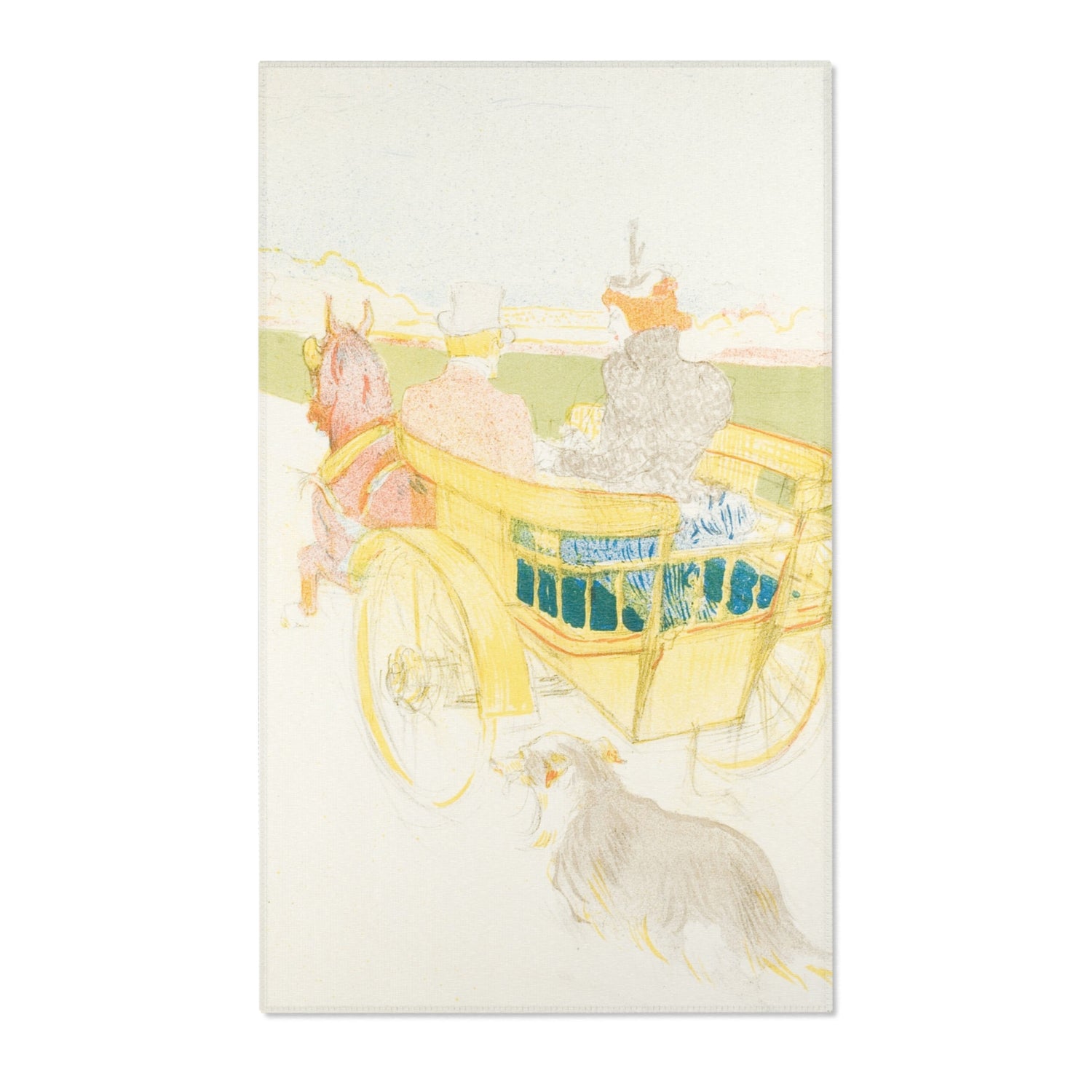 A Drive in the Country - Henri de Toulouse-Lautrec Area Rug