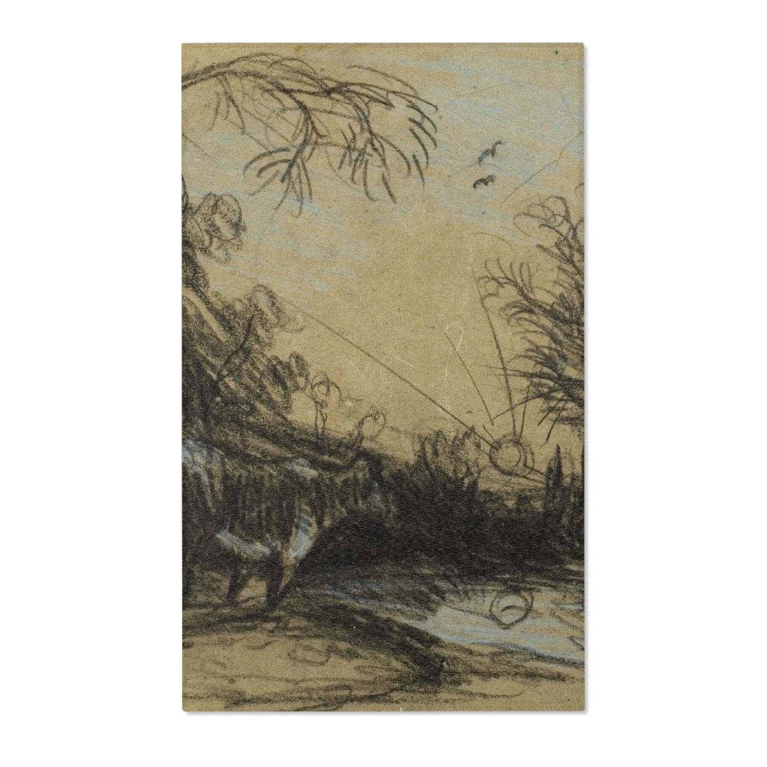Landscape with Cows - John Constable Area Rug