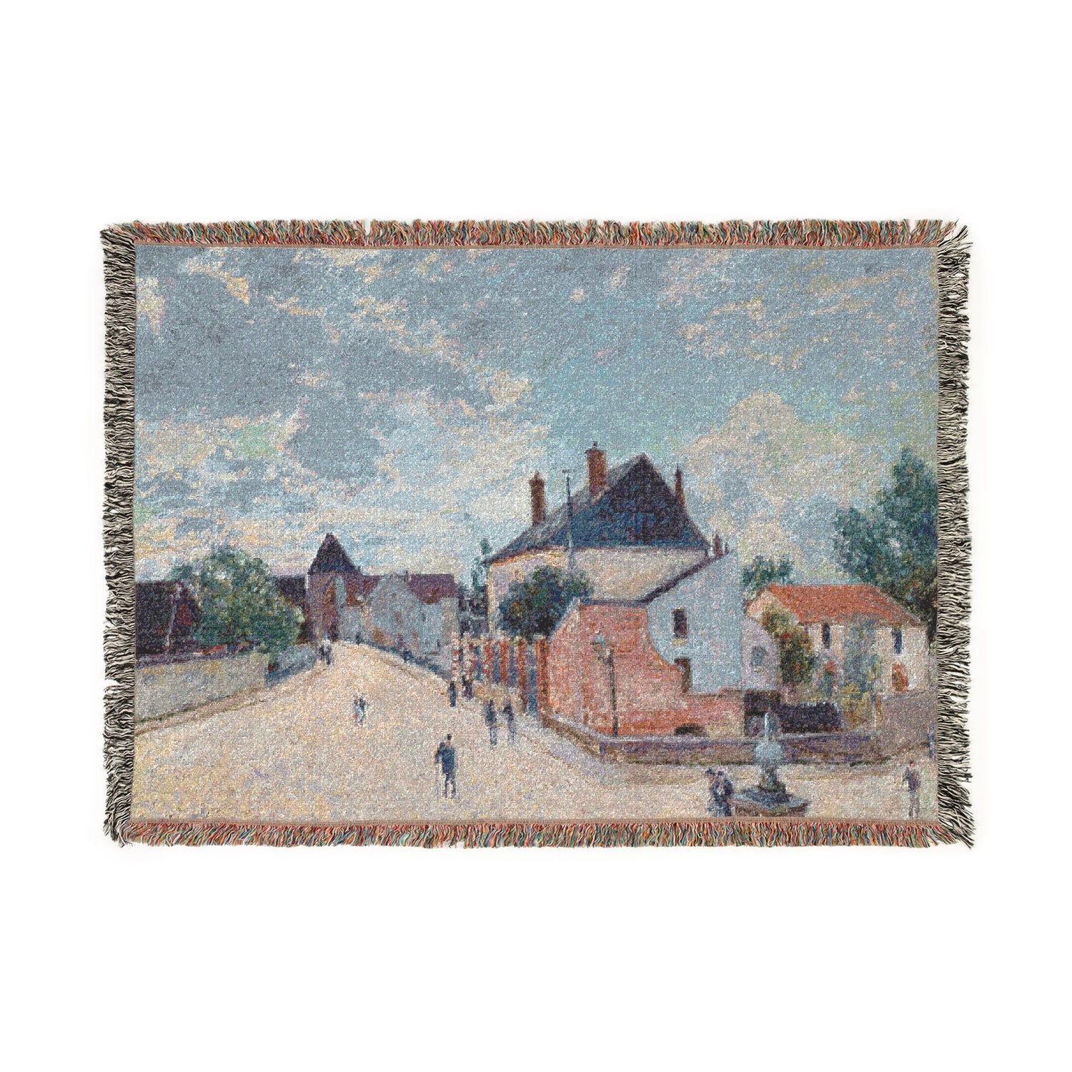 Street in Moret - Alfred Sisley Tapestry Blanket