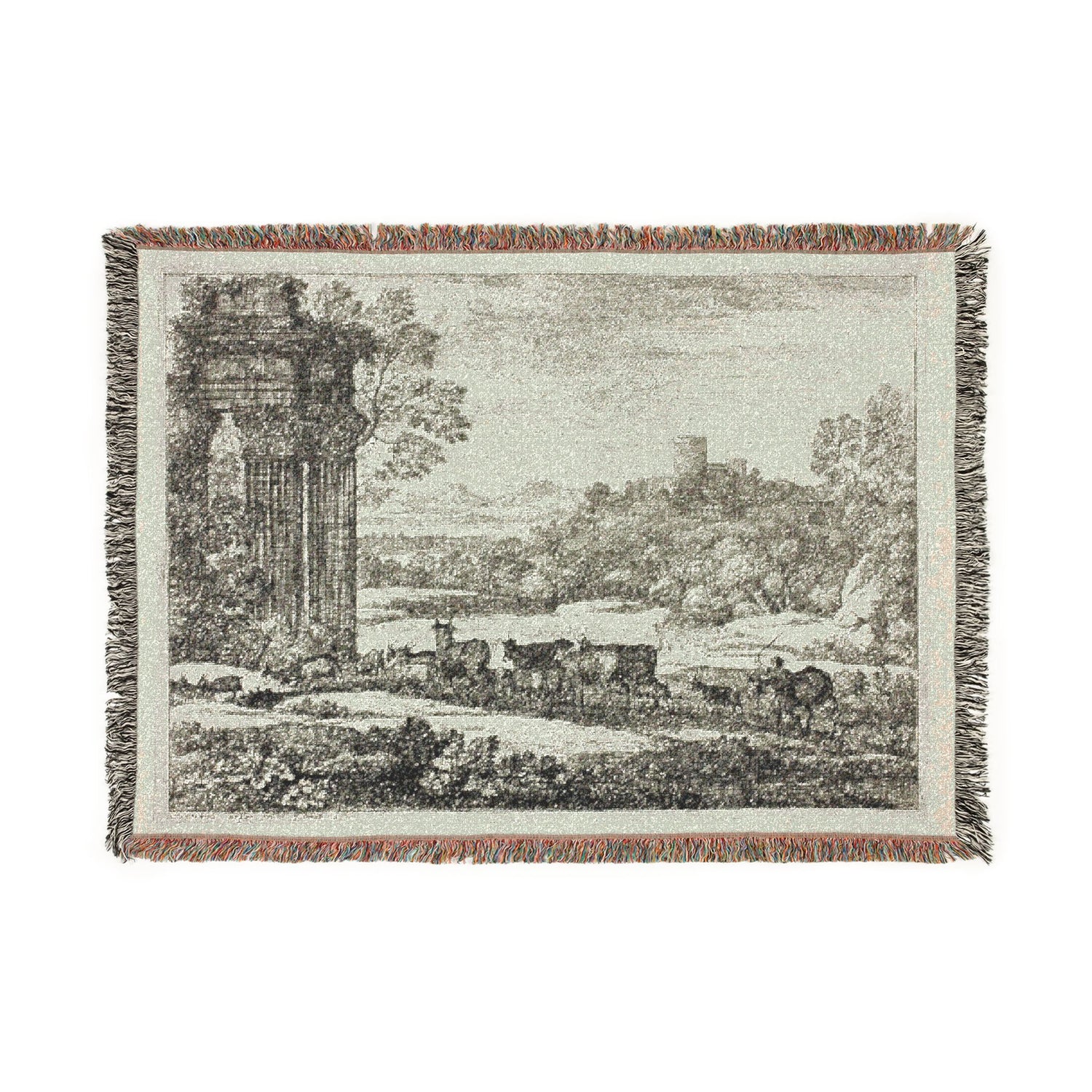 The Herd Returning in Stormy Weather - Claude Lorrain Tapestry Blanket