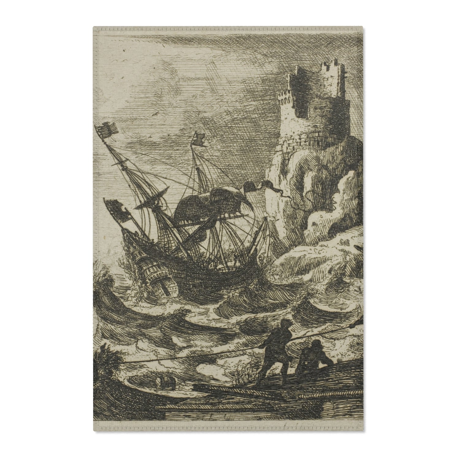 The Shipwreck - Claude Lorrain Area Rug
