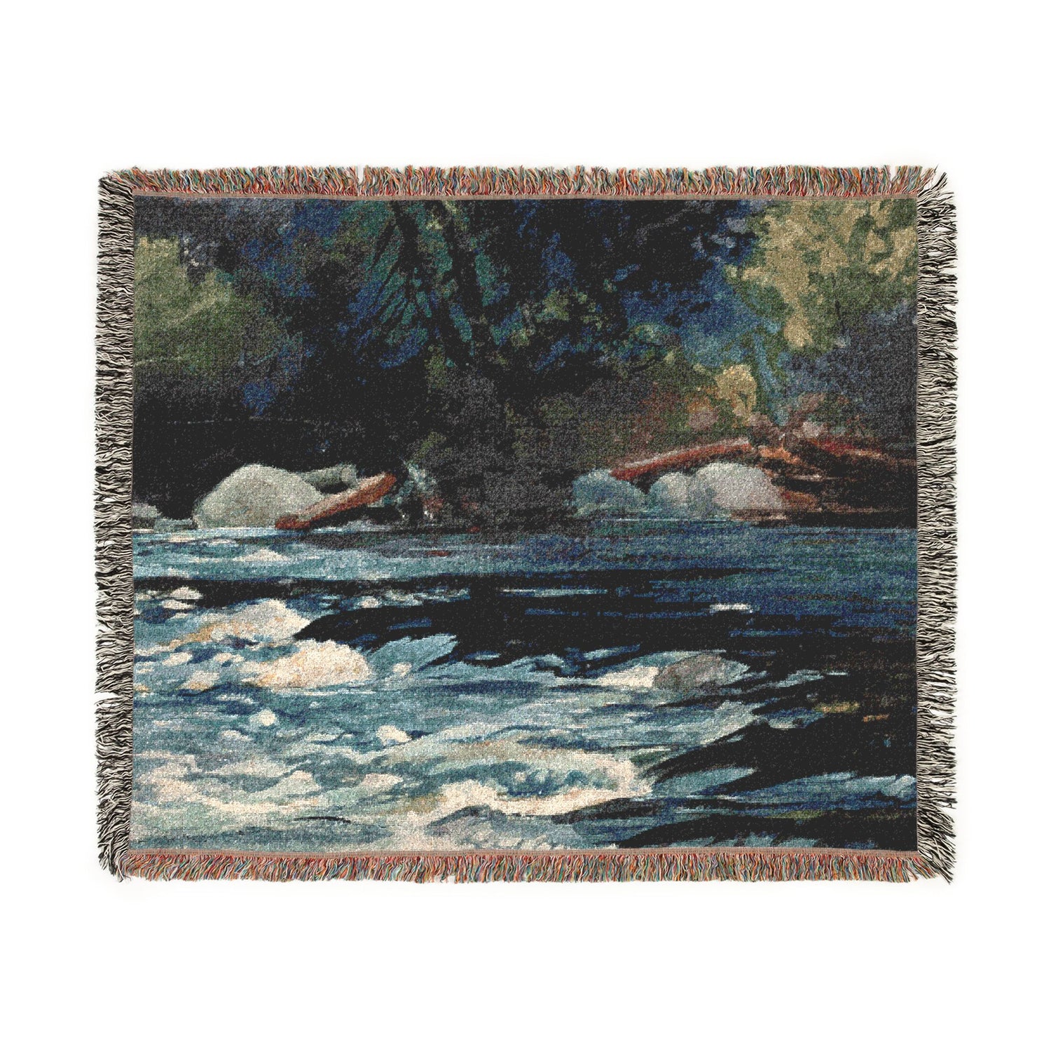 The Rapids, Hudson River, Adirondacks - Winslow Homer Tapestry Blanket