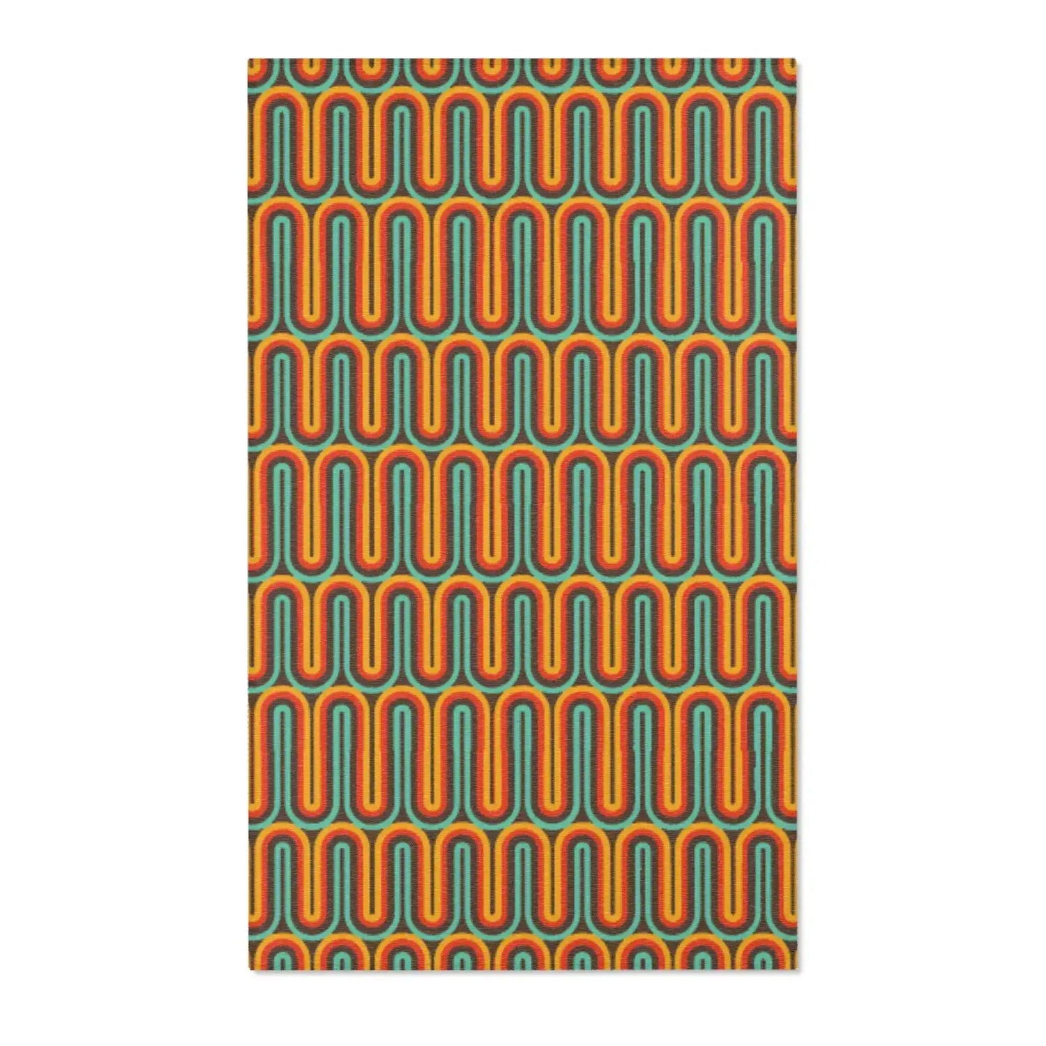 Sunset Retro Wave Accent Rug