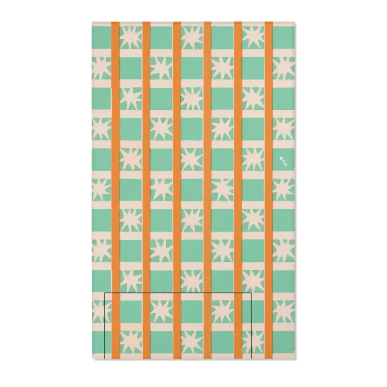 Vintage Sunburst Grid Accent Rug
