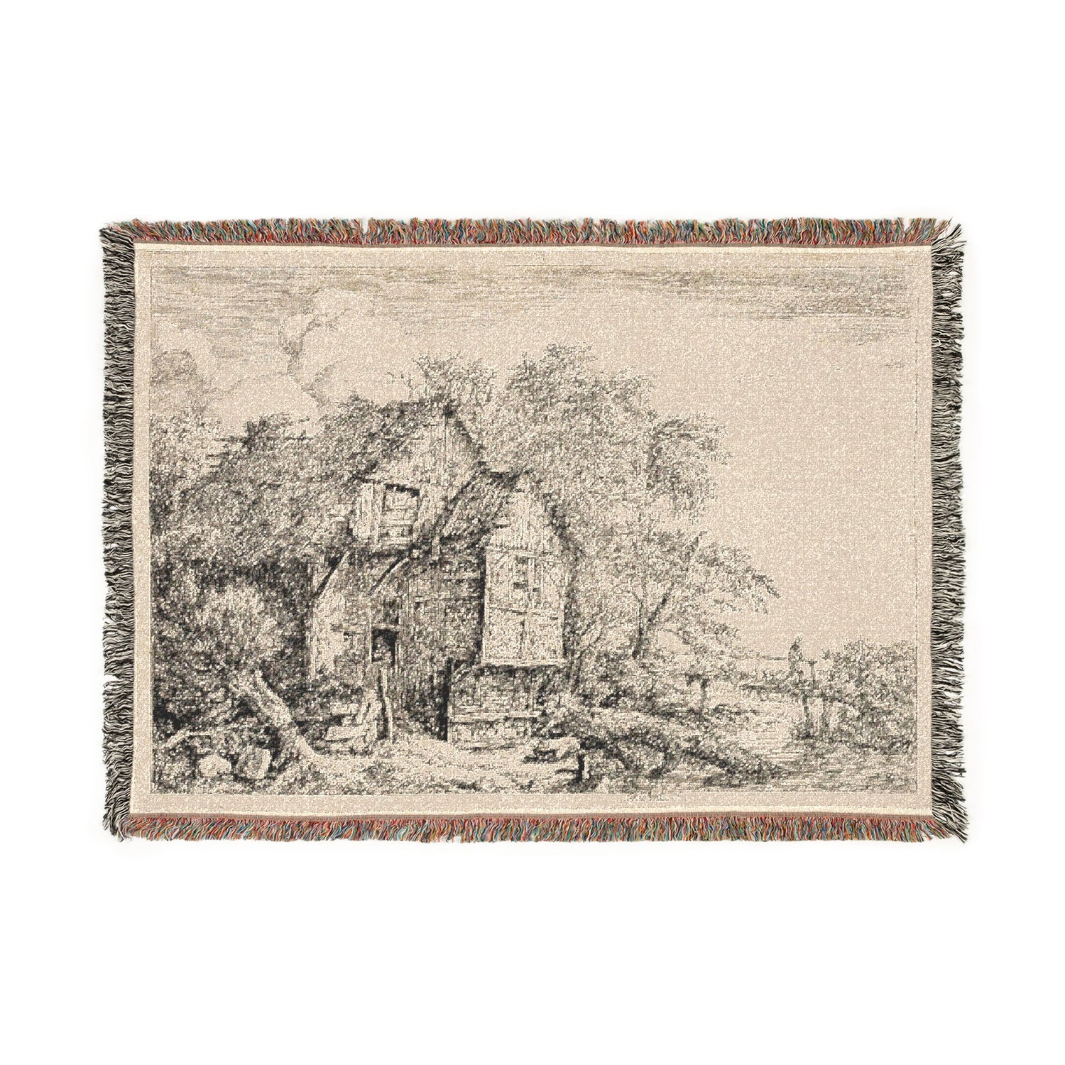 The Little Bridge - Jacob van Ruisdael Tapestry Blanket