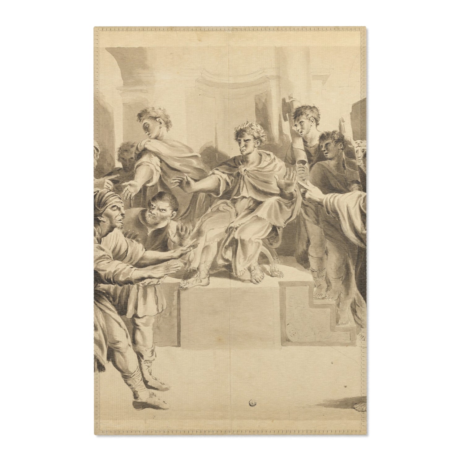 Blinding of Elymas - John Constable Area Rug