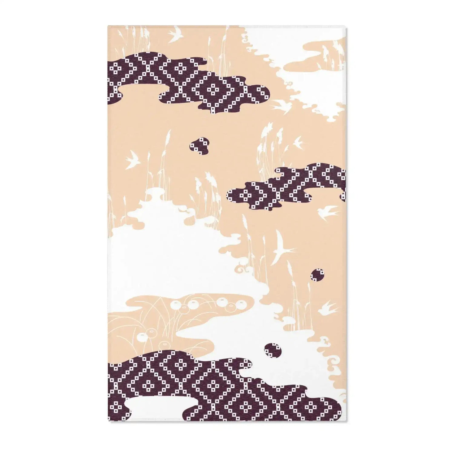Geometric Cloud Pattern Accent Rug