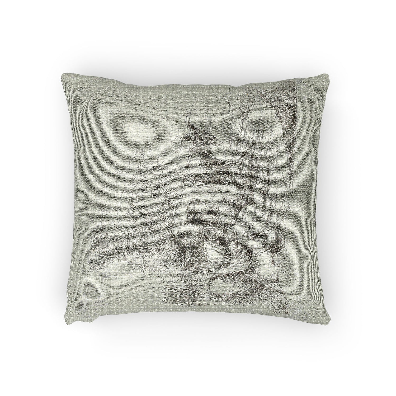 A Nymph with a Small Satyr and Two Goats - Giovanni Battista Tiepolo Pillow