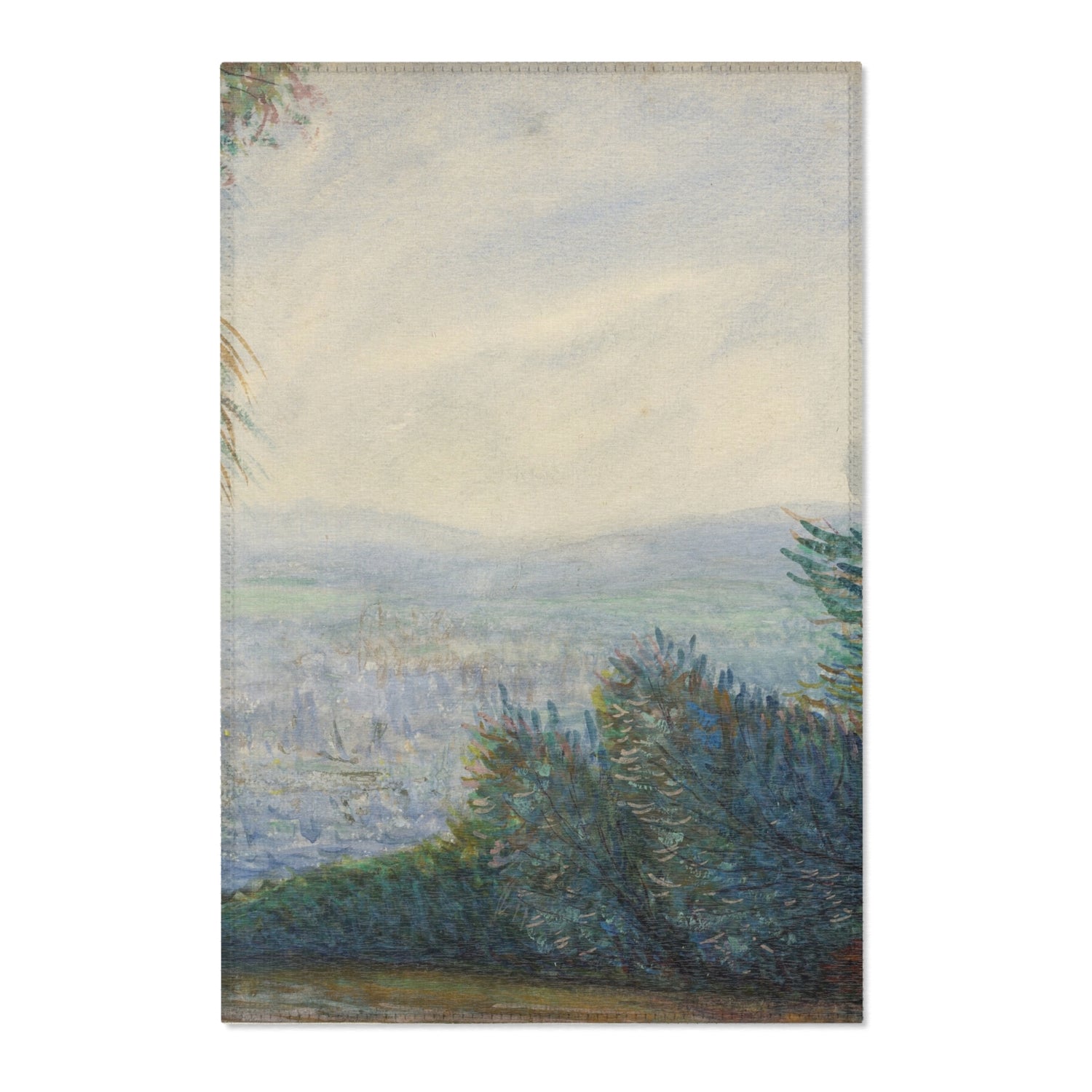 The Auvers Valley on the Oise River - Pierre-Auguste Renoir Area Rug