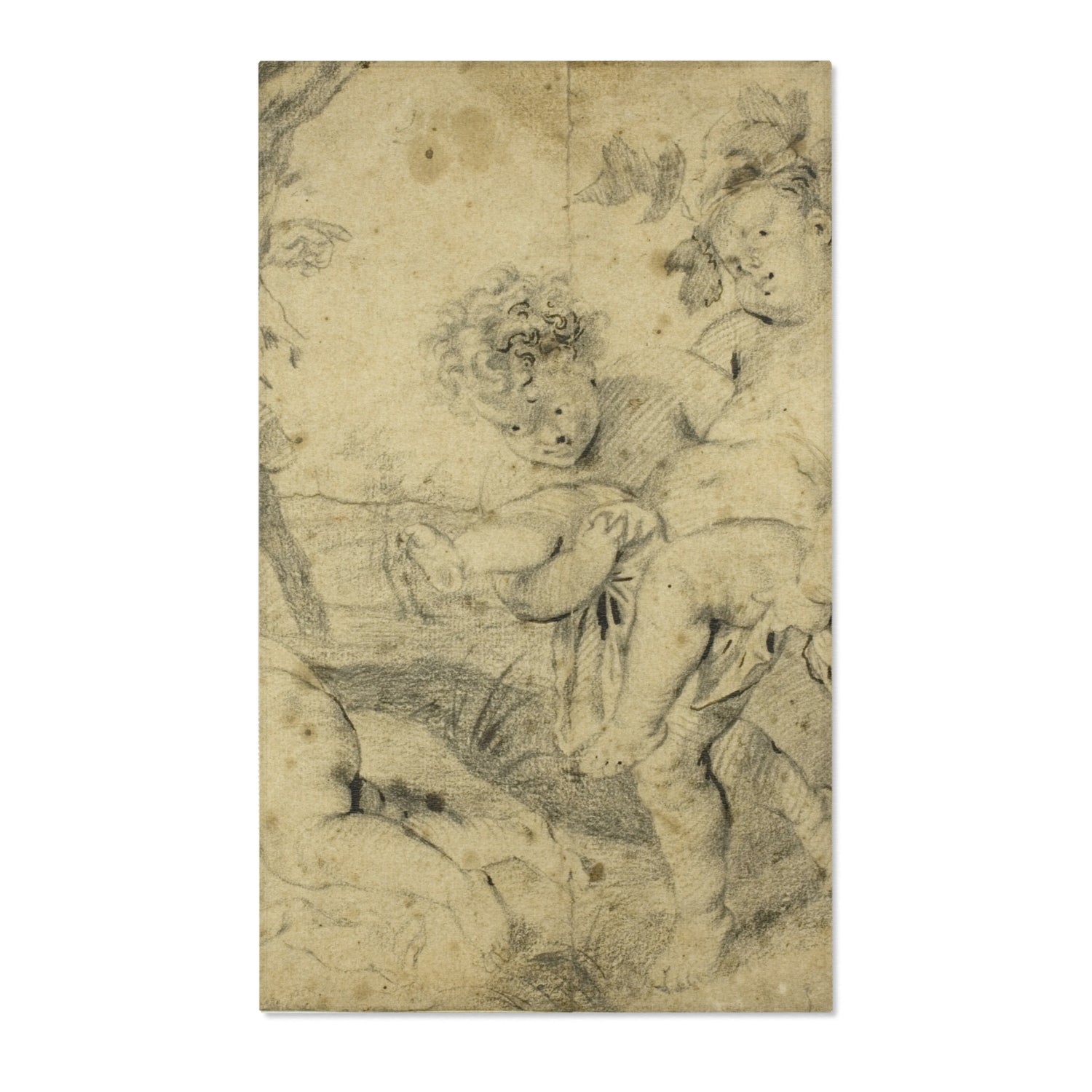 Young Bacchus and Companions - Anthony van Dyck Area Rug