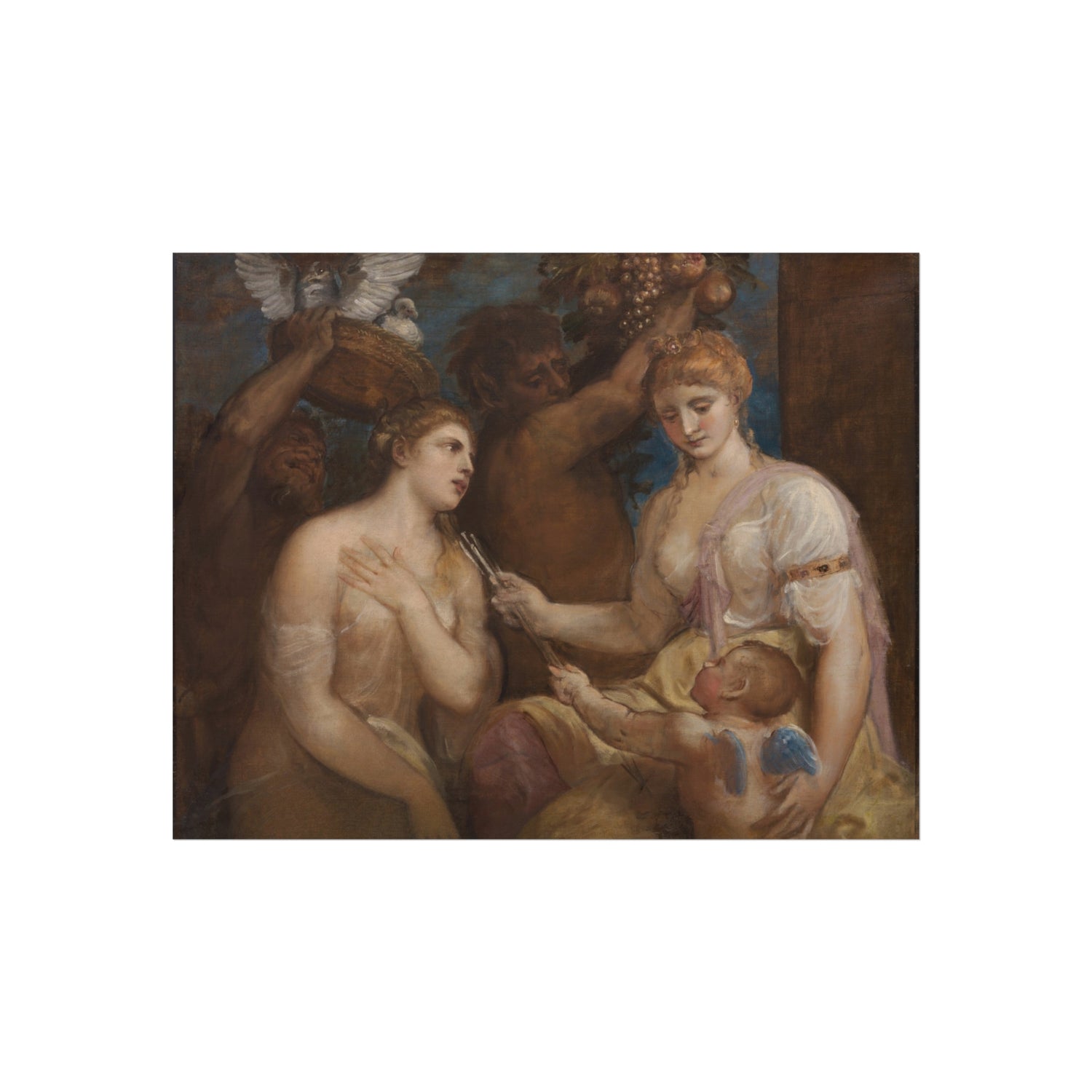 Allegory of Venus and Cupid - Titian Fine Art Poster
