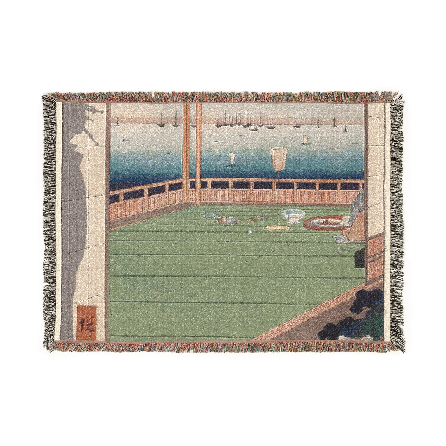 The Moon Viewing Promontory - Utagawa Hiroshige Tapestry Blanket
