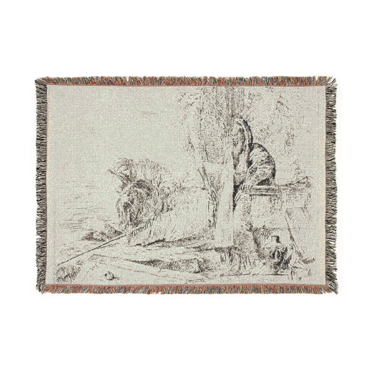 Standing Philosopher and Two Other Figures - Giovanni Battista Tiepolo Tapestry Blanket