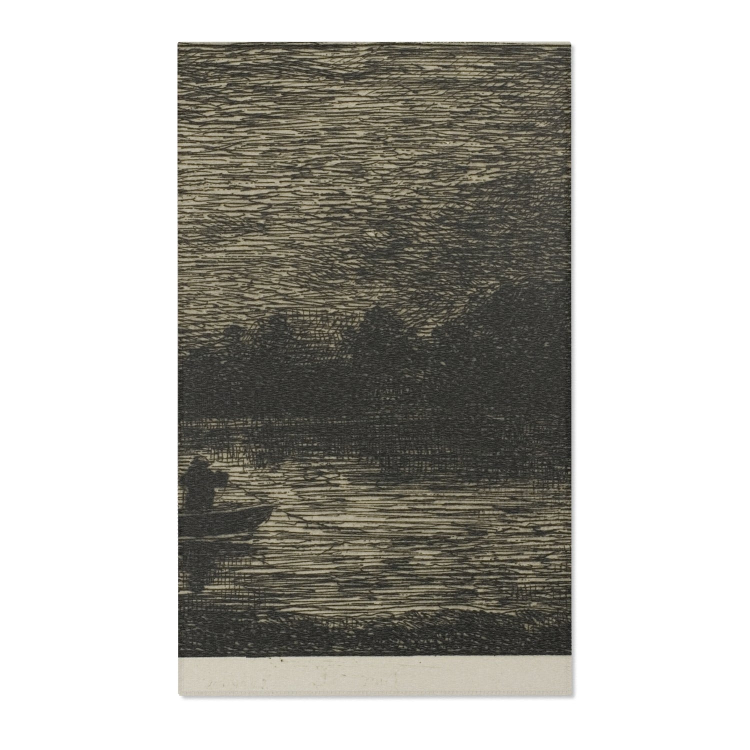 Night Voyage - Charles François Daubigny Area Rug