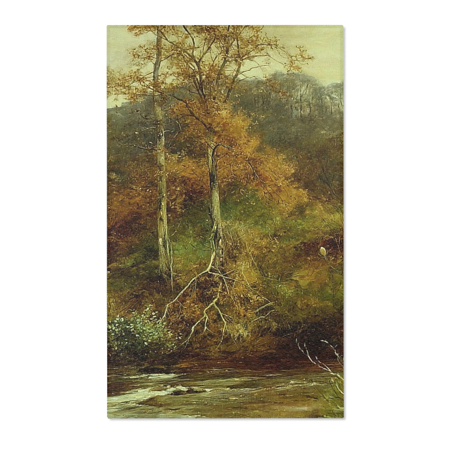 Autumn River Scene, The Brook - David Bates Area Rug